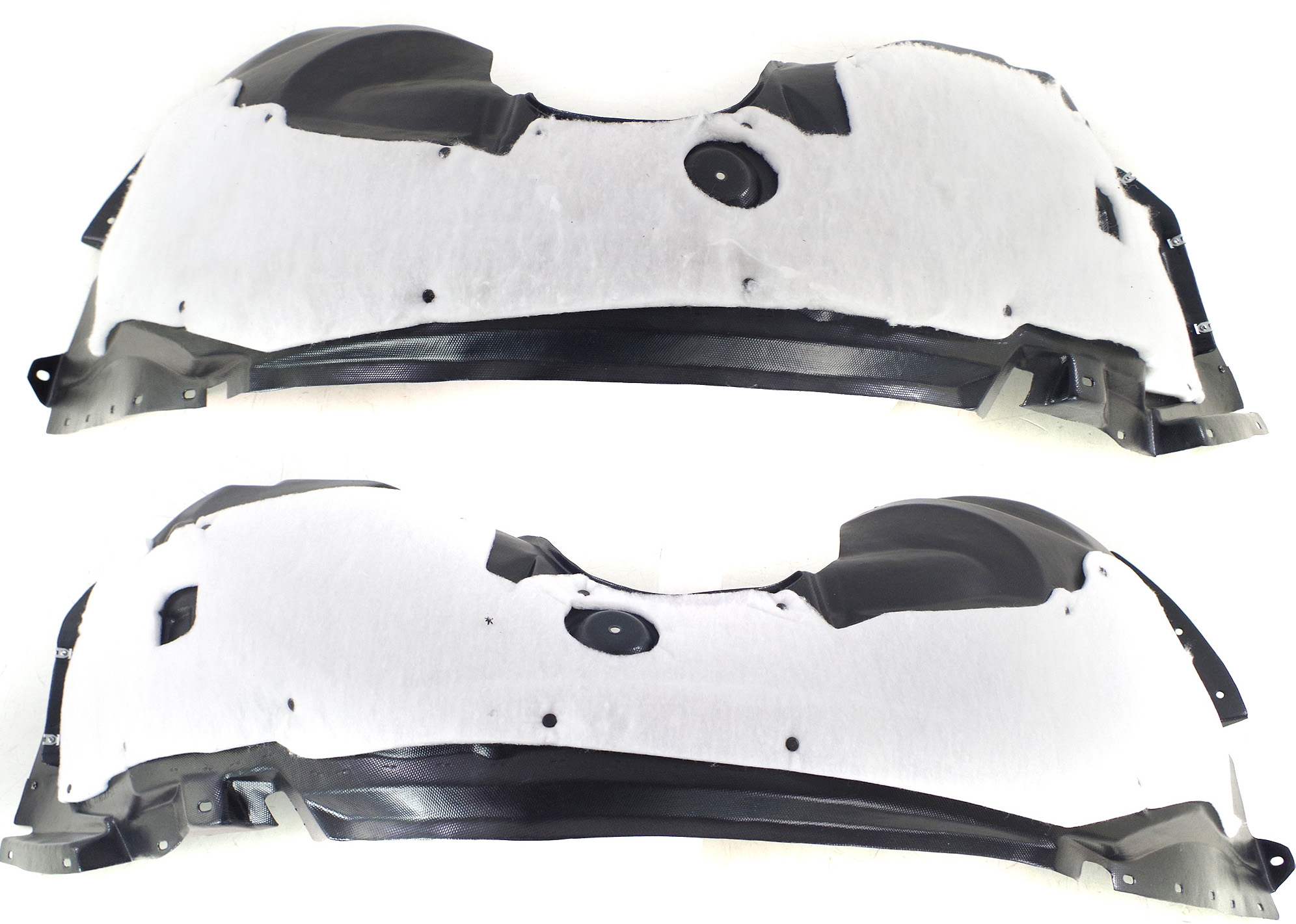 AM MKZ 13-16 FRONT FENDER LINER RH AND LH w Insulation Foam SKU SET REPL222153 Partslink FO1249168 FO1248168 OEM DP5Z16102A DP5Z16103A