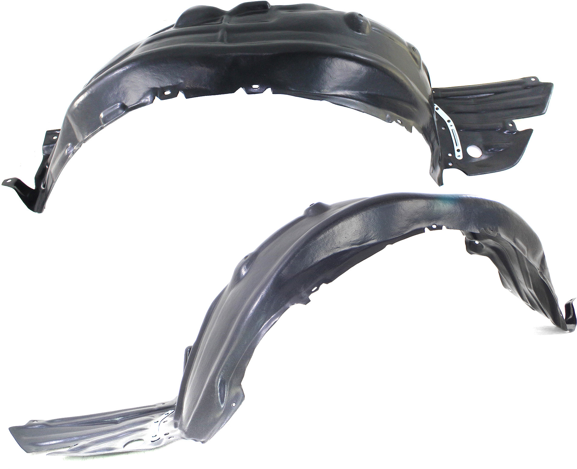 AM IS250 IS350 IS200T IS300-14-16 FRONT FENDER LINER RH AND LH w Extension Sheet Exc. C Models SKU SET REPL222155 Partslink LX1249126 LX1248126 OEM 5380553070-5380653070