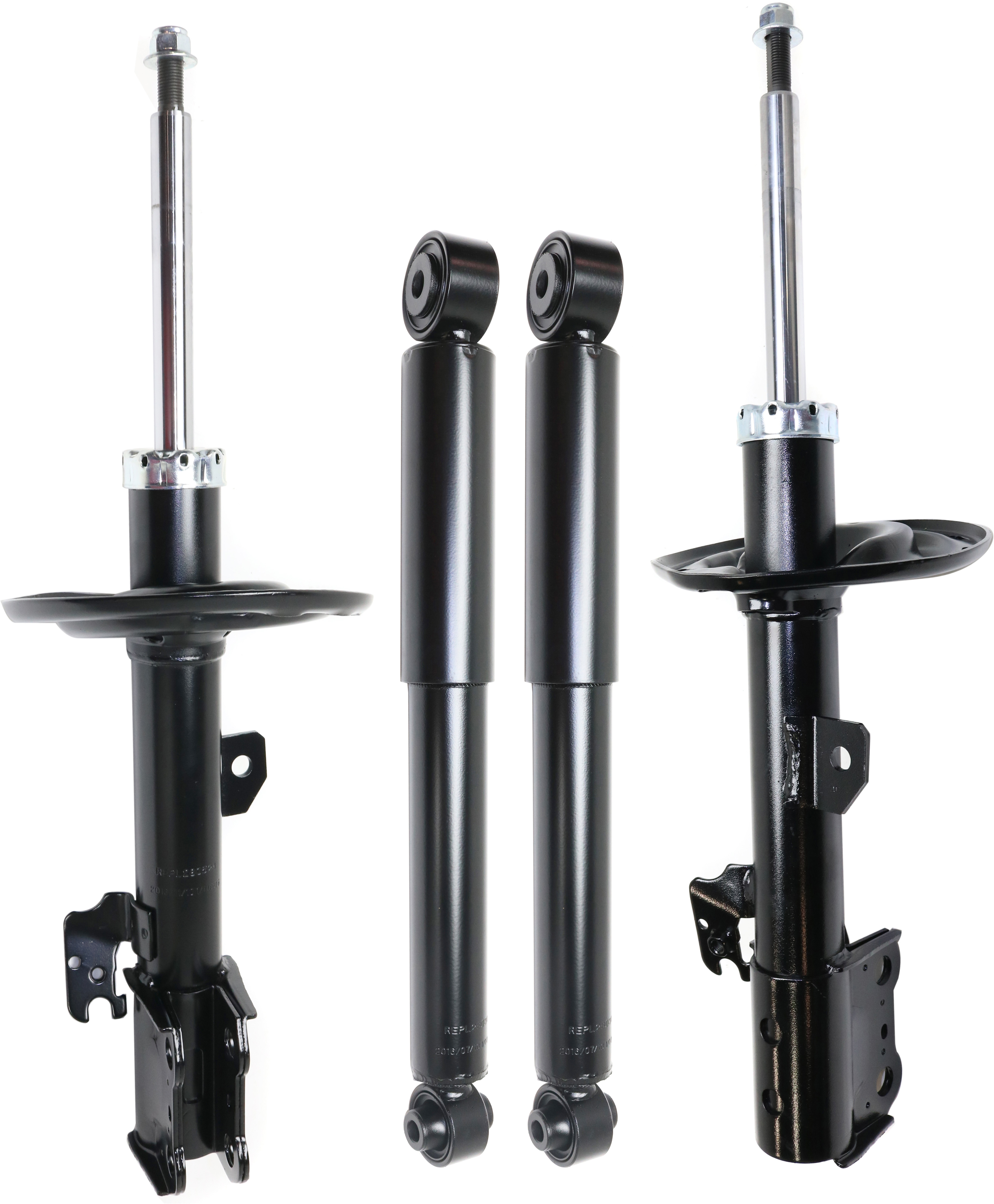 AM RX350 RX450H 10-15 FRONT AND REAR SHOCK AND FULLY LOADED STRUT RH AND LH Gas Charged Twin tube Set of 4 SKU SET REPL280303-4 OEM 4851080482-4851080480-48520802