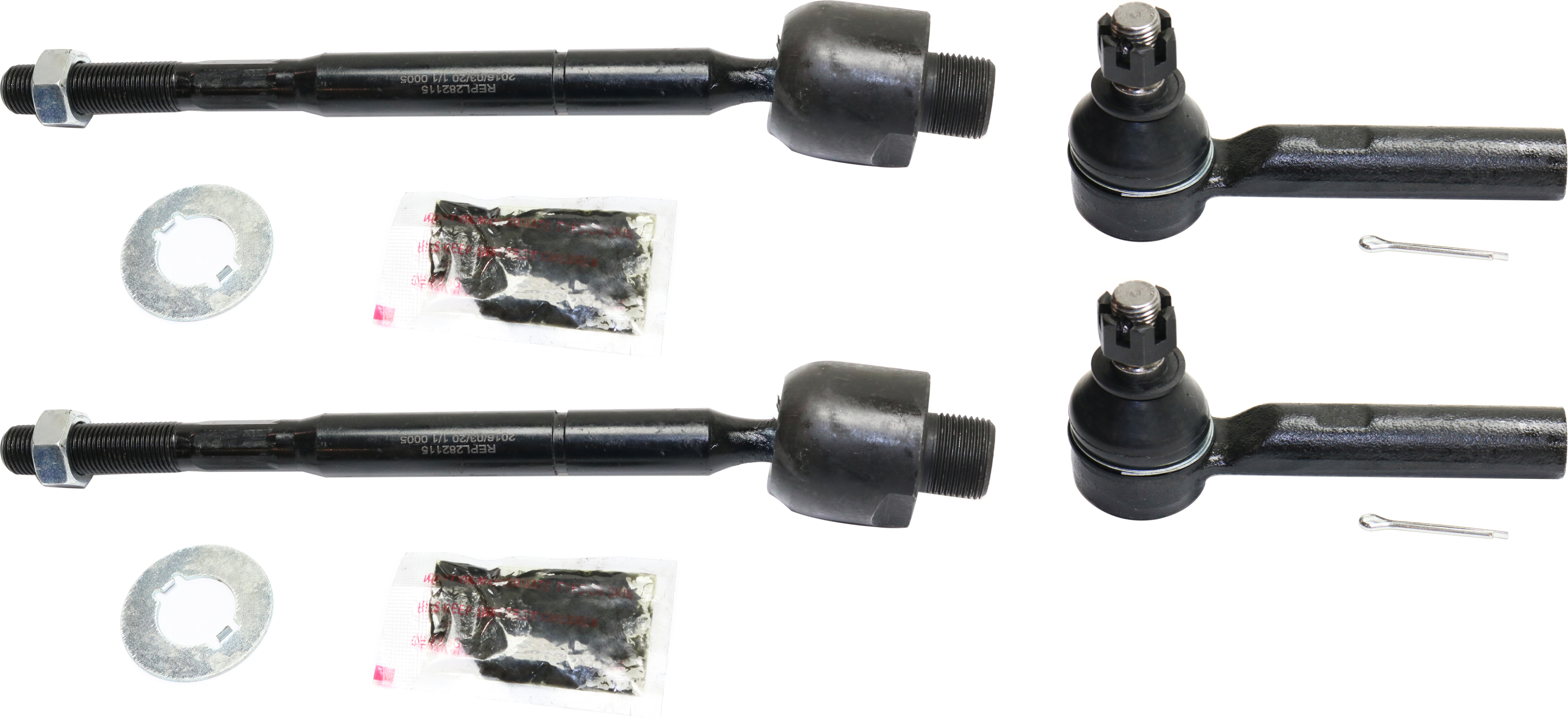 AM GX470-4RUNNER 03-09 FRONT TIE ROD END RH AND LH Inner and Outer SKU SET REPL282115-4 OEM 1015043-2693301-4011964-455033