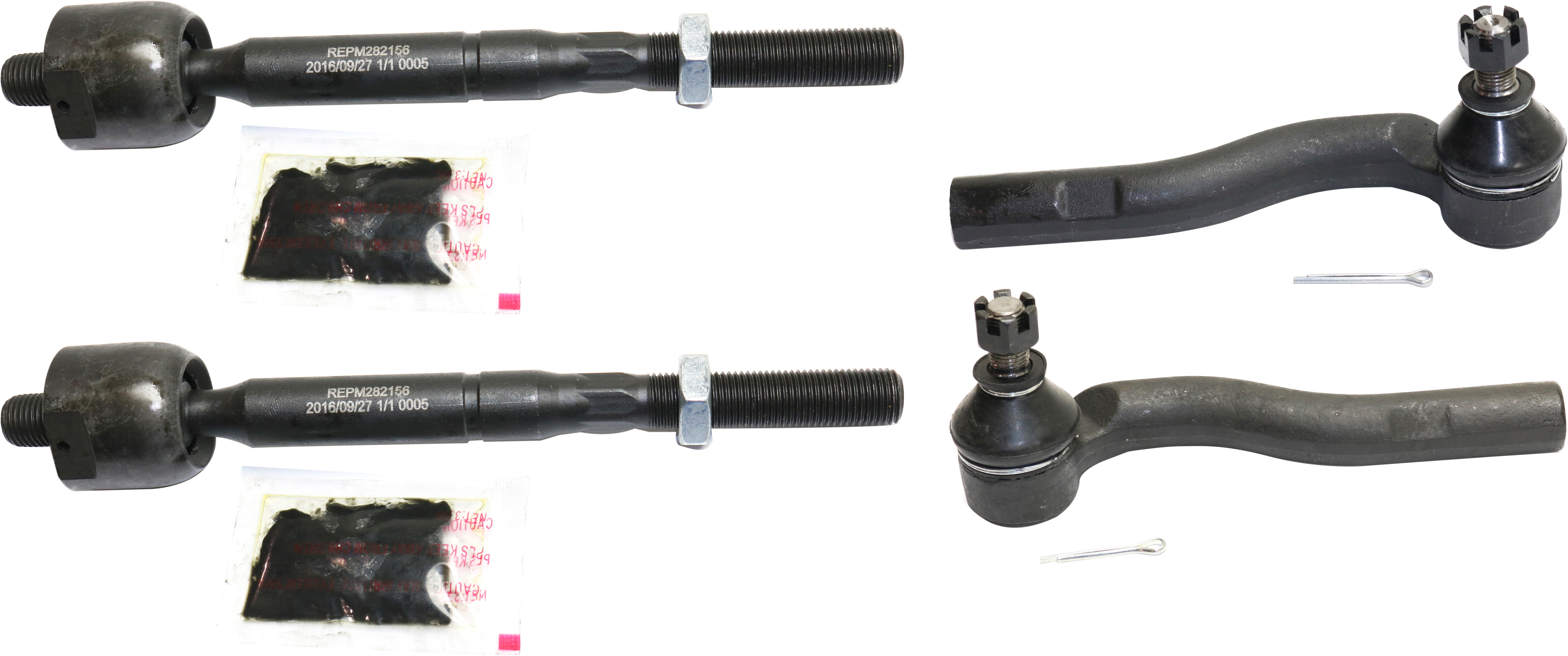 AM SC430-02-10 FRONT TIE ROD END RH AND LH Inner and Outer SKU SET REPL282121-4 OEM 1015702 TA3063-45A1345 ES4673