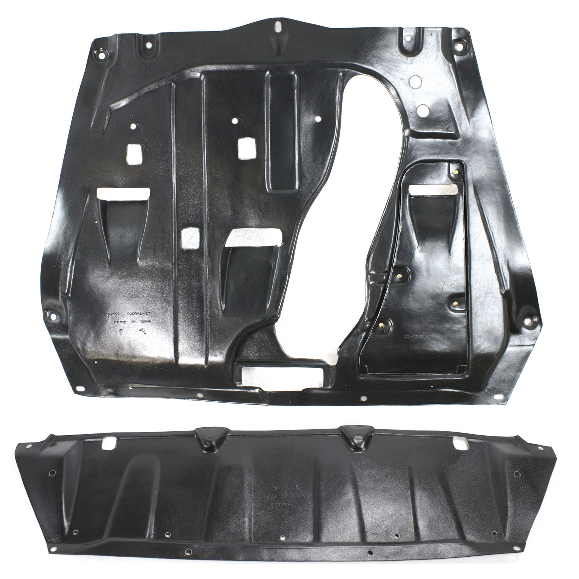 AM RX330-04-06 ENGINE SPLASH SHIELD Set of 2 Front and Center SKU SET REPL310111-2 Partslink LX1228125 LX1228124 OEM 514410E010-514400E010