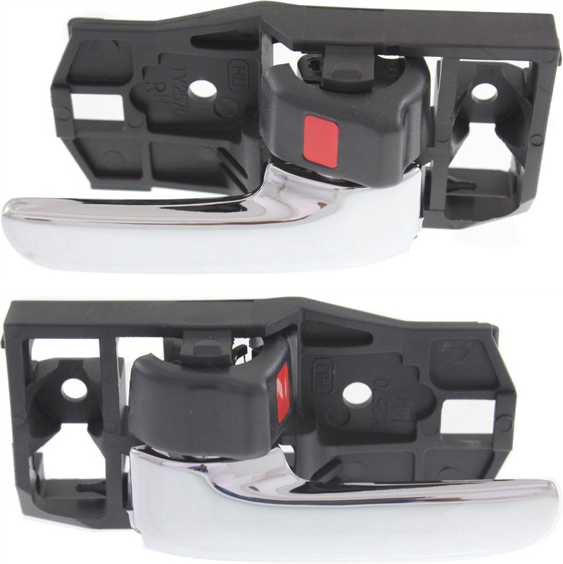 AM IS300 RAV4-01-05 FRONT OR REAR INTERIOR DOOR HANDLE RH AND LH Set of 2 Chrome Lever SKU SET REPL462131 Partslink LX1352103 OEM 6920547010C0-6920560100C0-6920