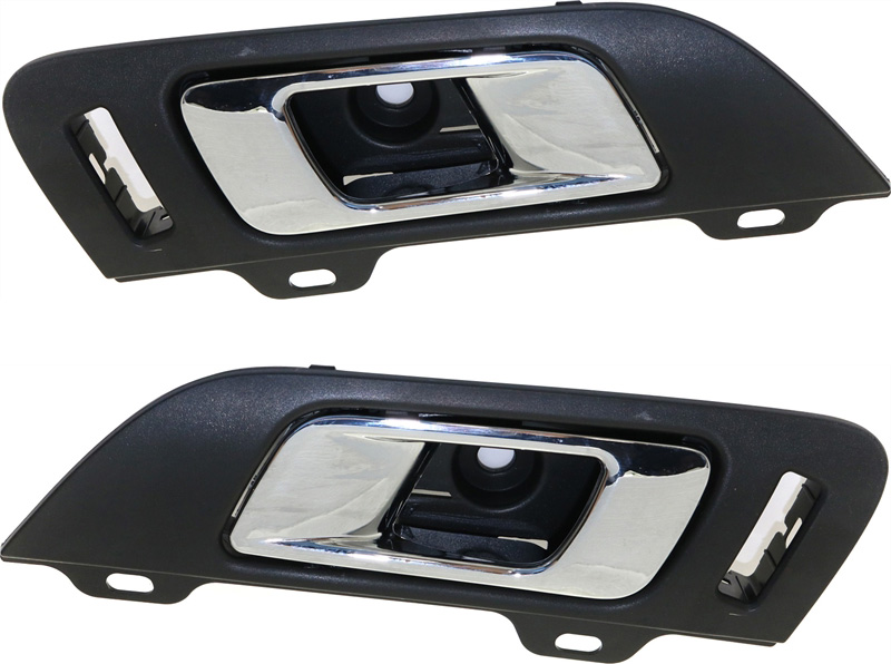 AM MKS 09-16 FRONT DOOR HANDLE RH and LH Inside Chrome Lever+Black Housing w o Appearance Package w Hole SKU SET REPL462153 OEM 8A5Z5422600AA 8A5Z5422601AA