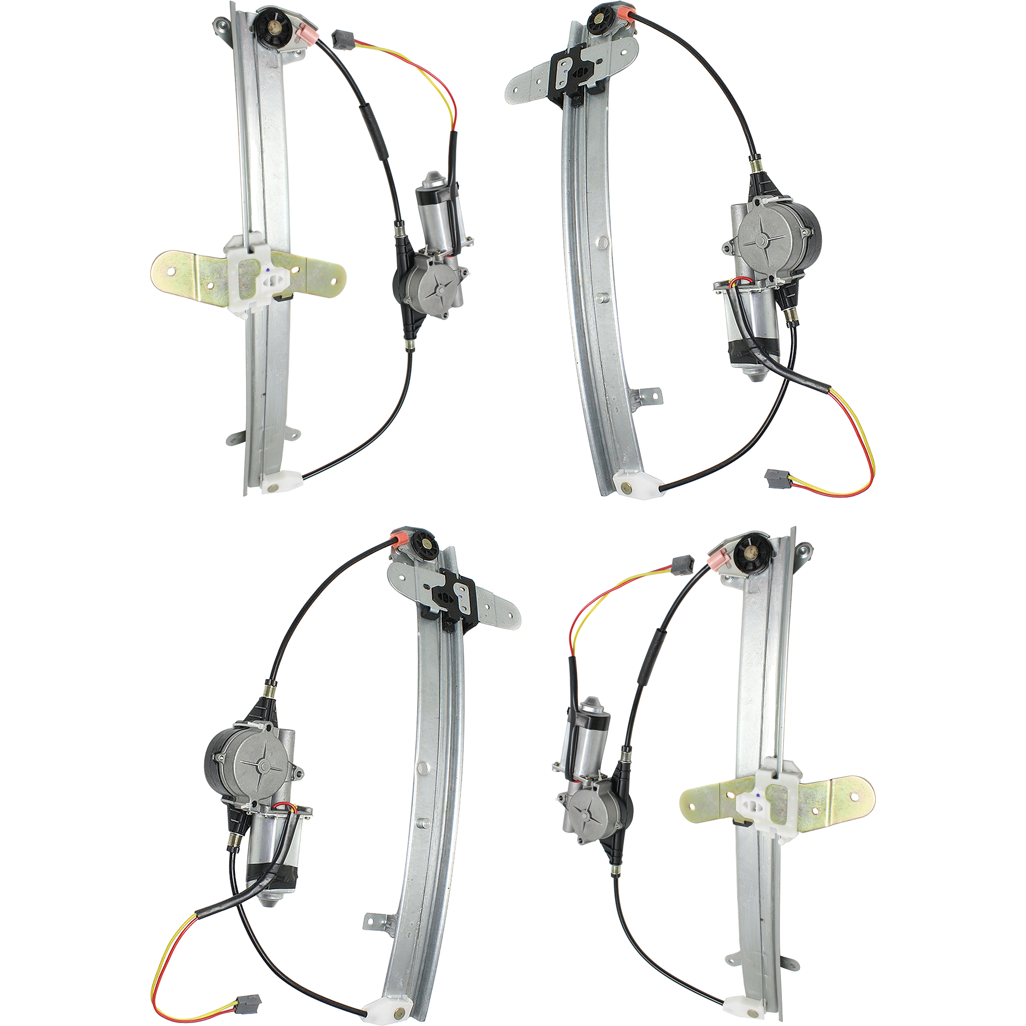 AM TOWN CAR 98-11 FRONT AND REAR WINDOW REGULATOR RH AND LH Power With Motor SKU SET REPL462923-4 Partslink FO1550109 FO1551109 OEM 7W1Z5427000A PFM 7W1Z5427001A