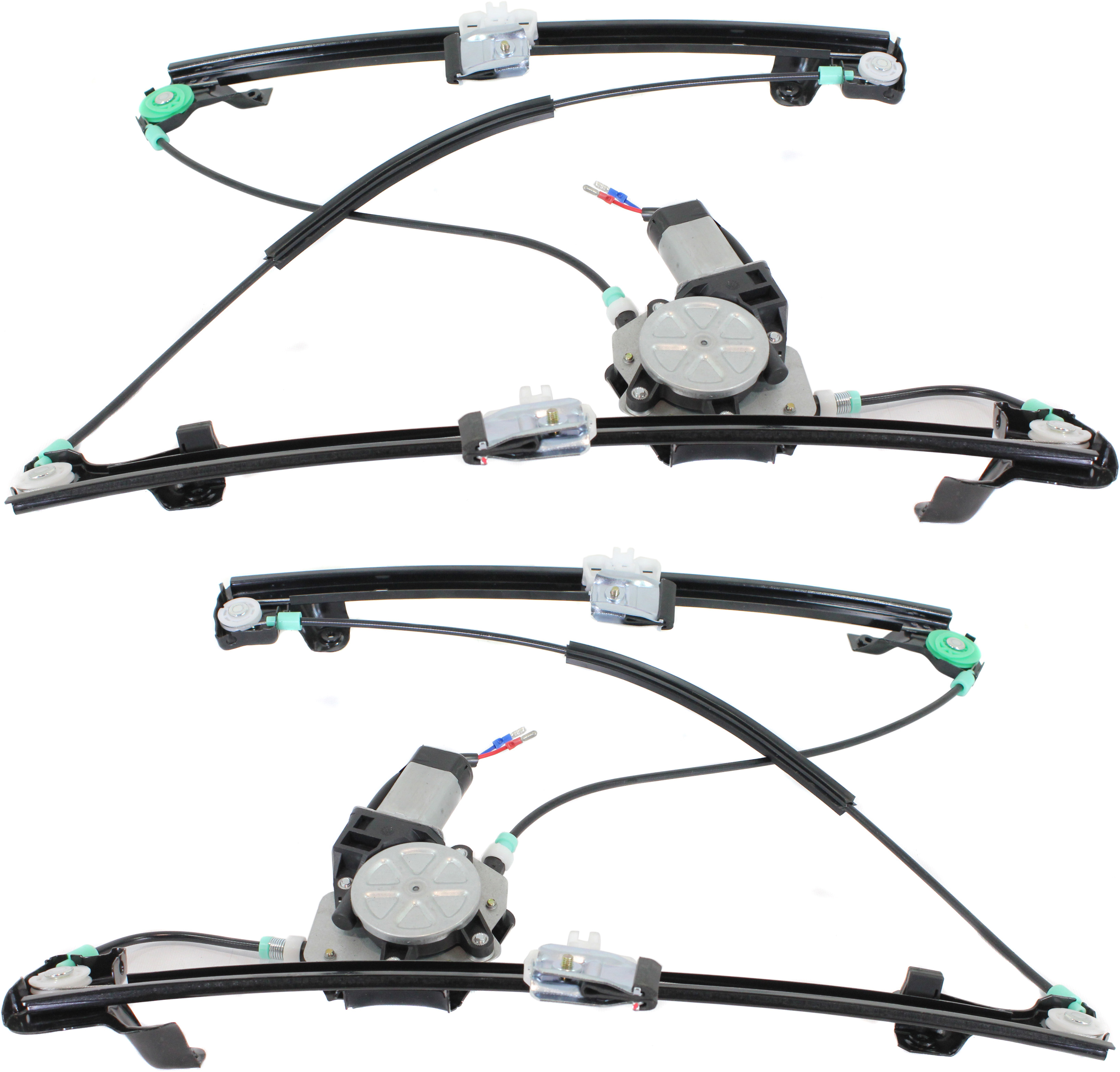 AM FREELANDER 02-05 FRONT WINDOW REGULATOR RH and LH Power w motor SKU SET REPL462933 Partslink RO1351100 RO1350100 OEM LR006371 LR006372