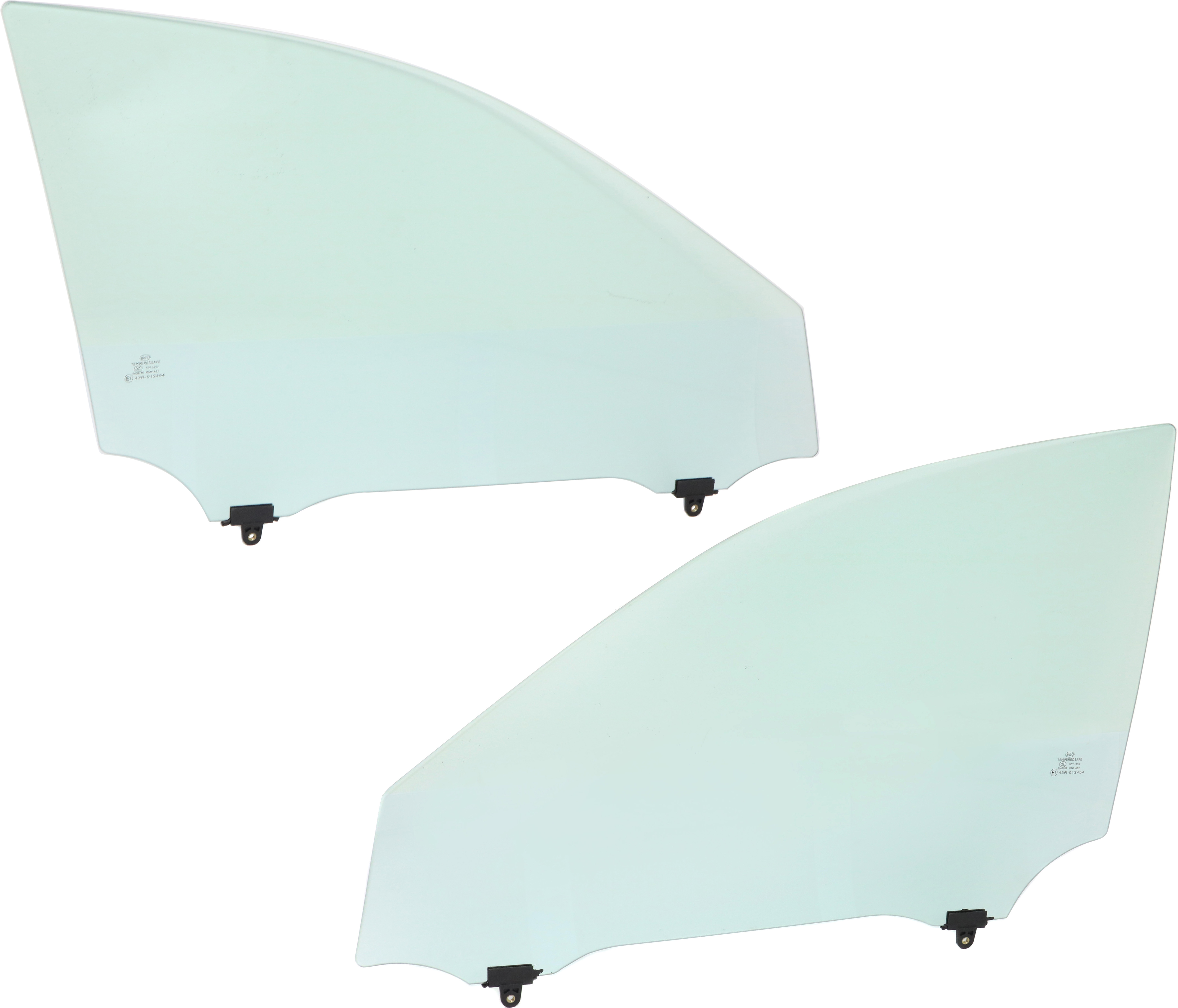 AM IS250-14-15 IS350-14-20 FRONT DOOR GLASS RH AND LH Clear w Clips Set of 2 SKU SET REPL480105 OEM 6810153070 FD26018GTYN 6810253