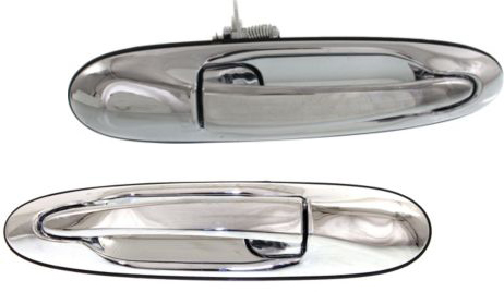 AM TOWN CAR 98-02 REAR EXTERIOR DOOR HANDLE RH AND LH All Chrome SKU SET REPL491309C Partslink FO1521129 FO1520115 OEM YW1Z5426604AA YW1Z5426605AA