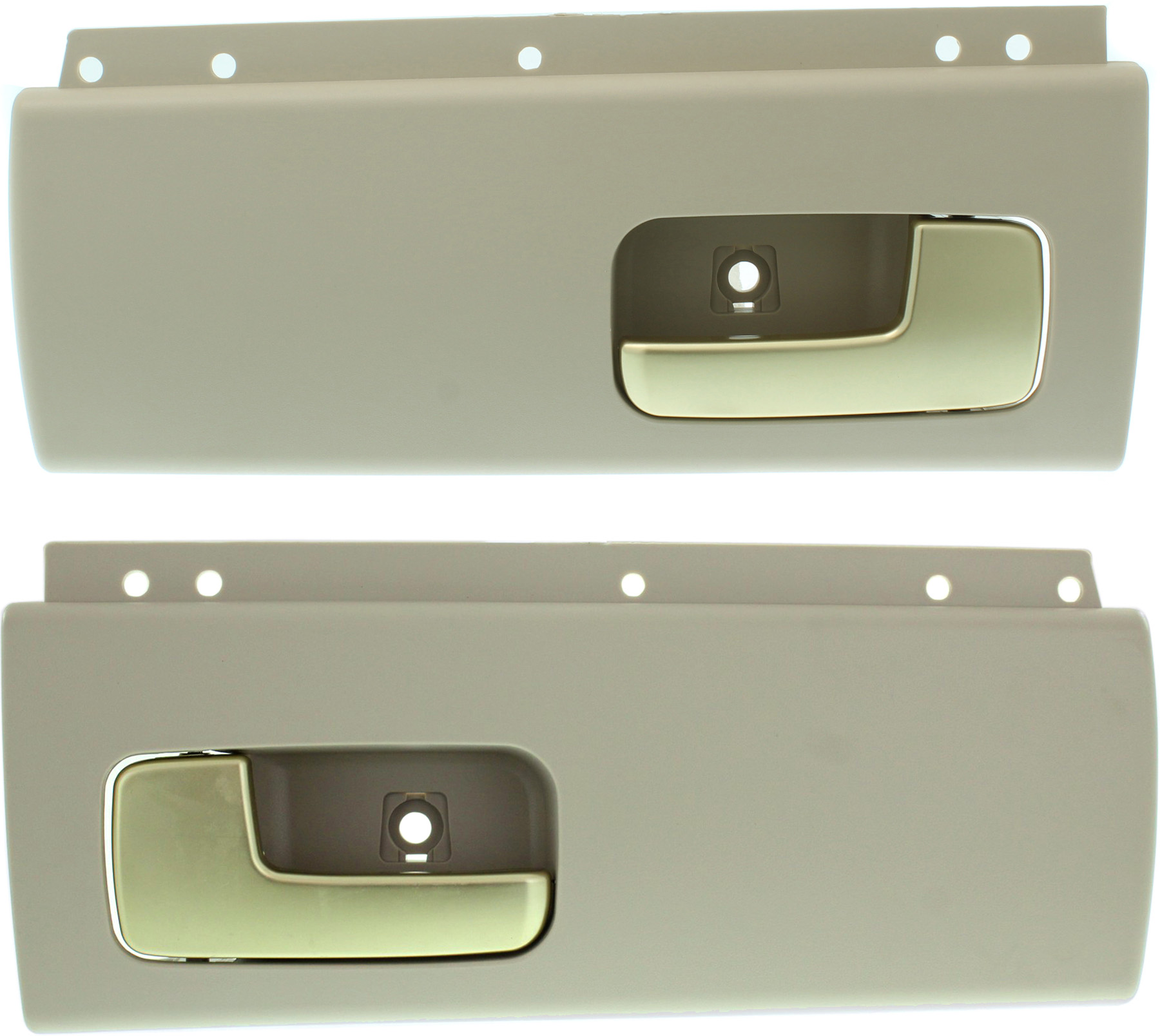AM TOWN CAR 04-10 REAR INTERIOR DOOR HANDLE RH AND LH Chrome Gold Lever + Beige Housing SKU SET REPL491313