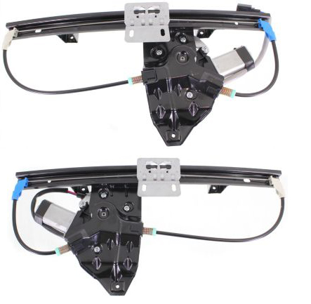 AM FREELANDER 02-05 REAR WINDOW REGULATOR RH and LH Power w Motor SKU SET REPL491711 Partslink RO1550100 RO1551100 OEM CVH101202 CVH101212