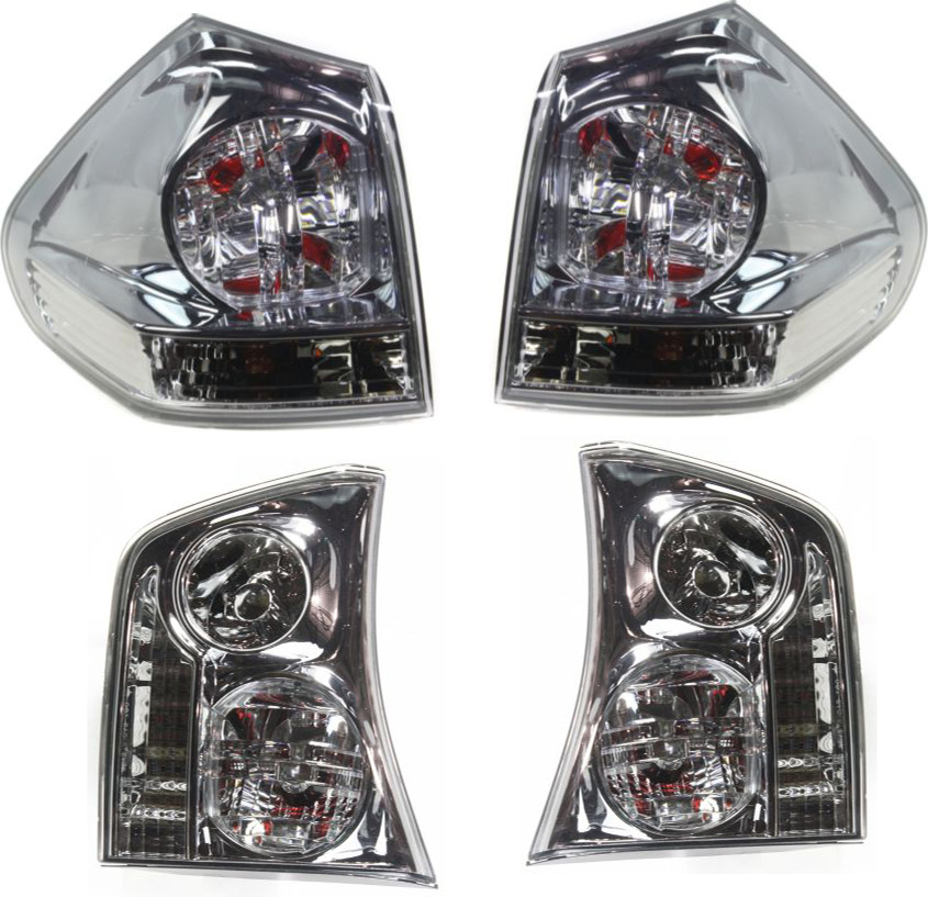 AM RX330-04-06 RX350-07-09 TAIL LAMP RH AND LH Inner and Outer Assembly SKU SET REPL730105-4 Partslink LX2801118 LX2800118 LX2801119 LX2800119 OEM 815500E010-815600E010-815800E0