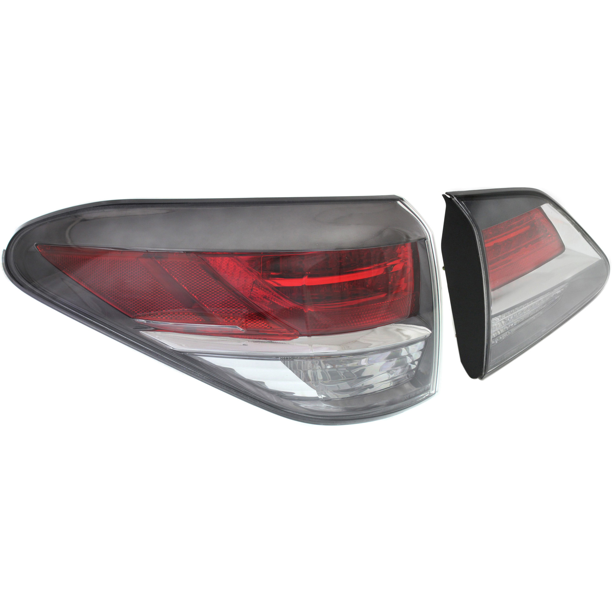 AM RX350 RX450H 13-15 TAIL LAMP LH Inner and Outer Assembly Halogen Canada Built Vehicle SKU SET REPL730312 Partslink LX2802105 LX2804112 OEM 815600E090-815900E050