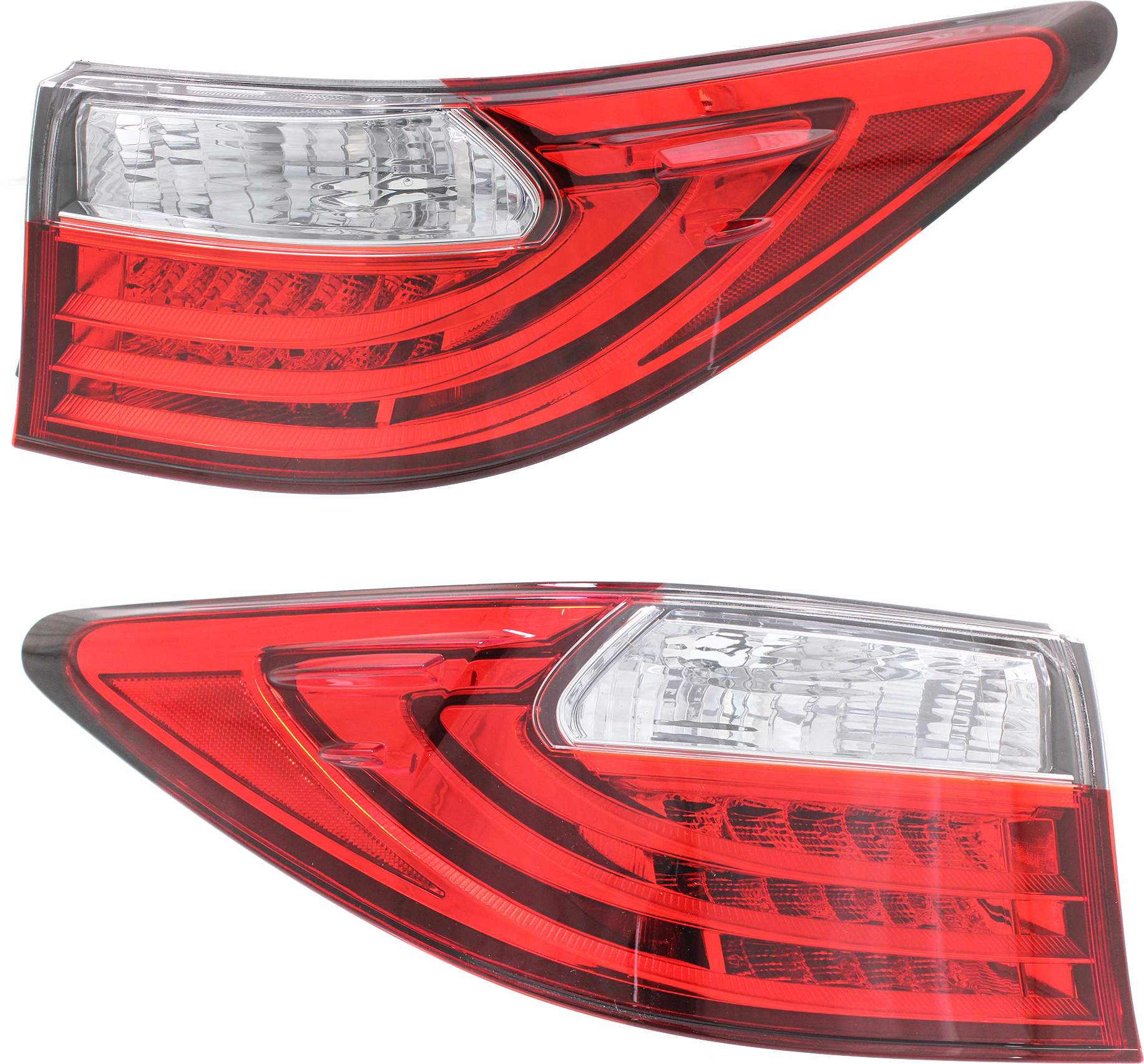 AM ES300H ES350-13-15 TAIL LAMP RH AND LH Outer Lens and Housing CAPA SKU SET REPL730329Q Partslink LX2805113C LX2804113C OEM 8155133560-8156133560