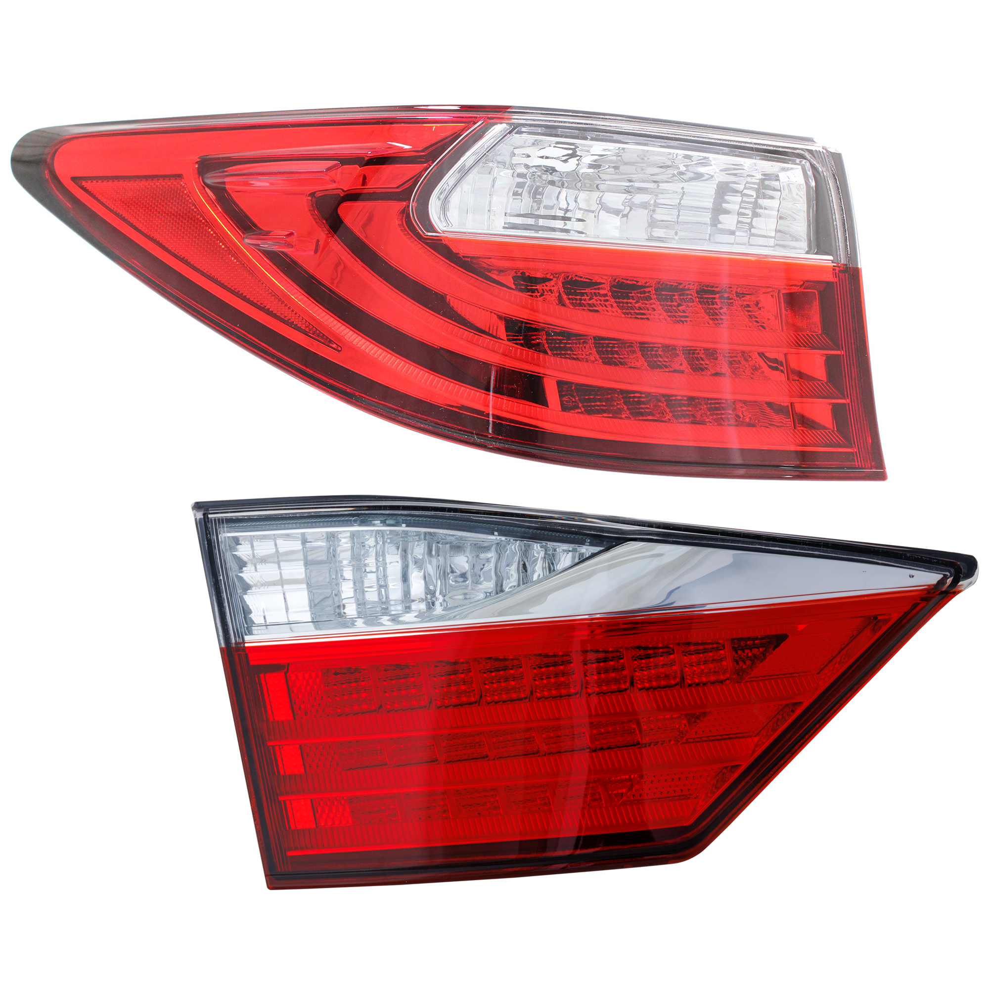 AM ES300H ES350-13-15 TAIL LAMP LH Inner and Outer Lens and Housing Halogen SKU SET REPL730330 Partslink LX2804113 OEM 8156133560-8159133230 PFM
