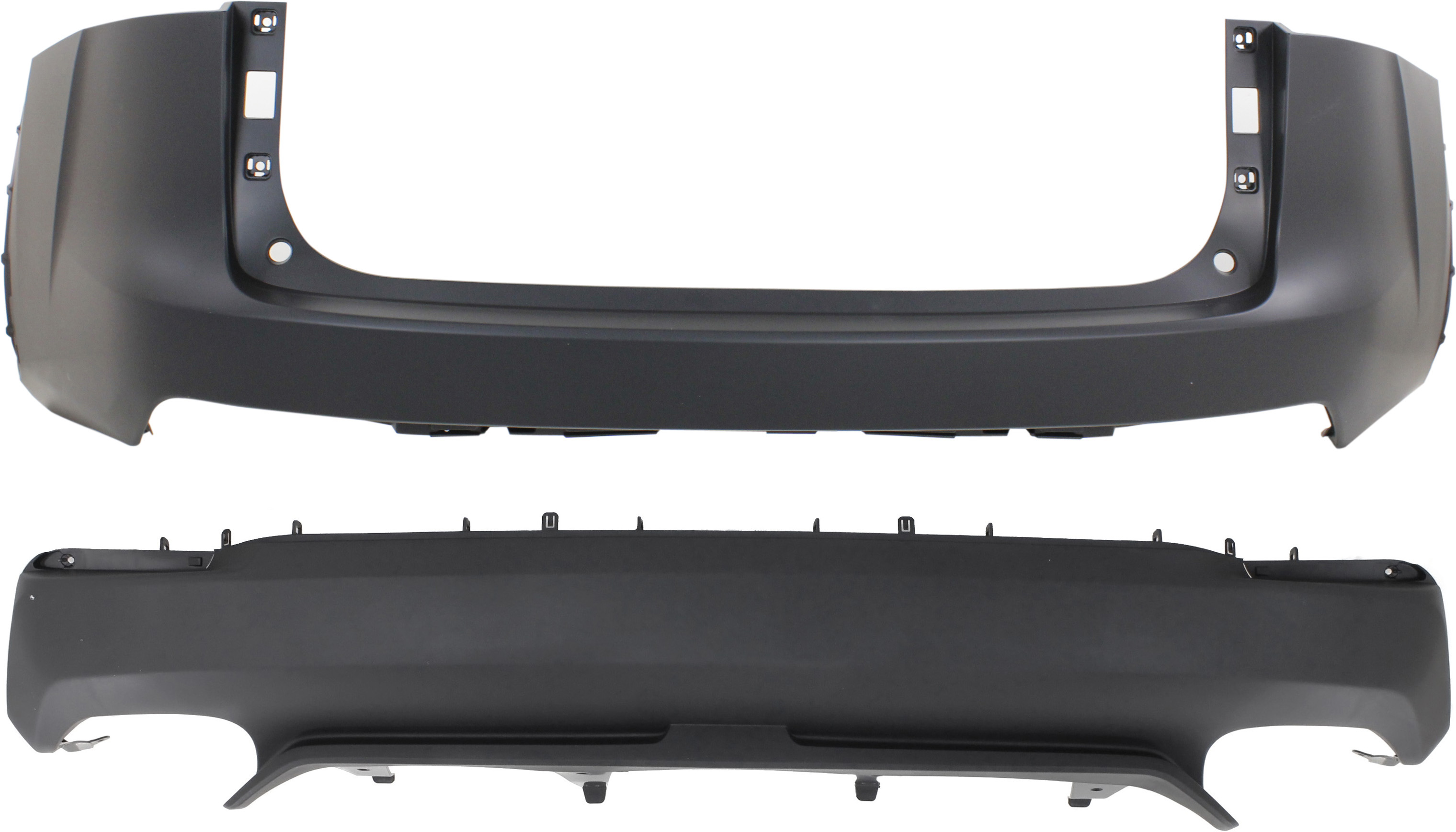 AM NX200T 15-17 BUMPER COVER Rear Upper and Lower SKU SET REPL760153P 2 Partslink LX1100175 LX1115100 OEM 5215978902-5216978010