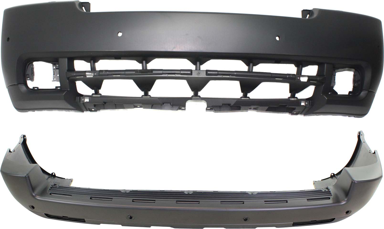 AM RANGE ROVER 10-12 FRONT AND REAR BUMPER COVER Primed Front Bumper w o Camera SKU SET REPLR010304P 2 Partslink RO1100116 RO1000138 OEM LR032310 LR017329