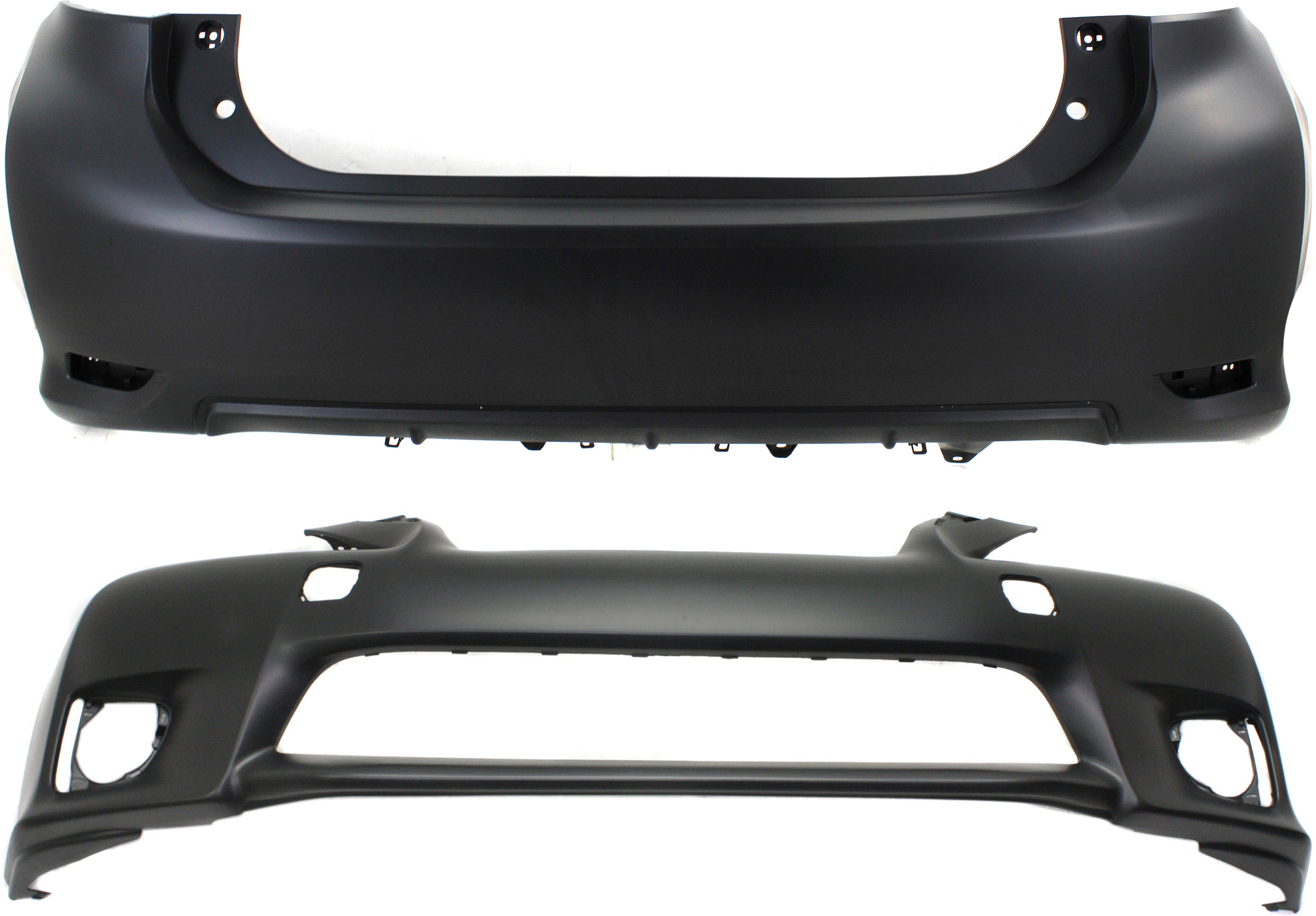 AM CT200H 11-13 FRONT AND REAR BUMPER COVER Primed w F Sport Pkg w o Parking Aid Snsr Holes and HLW Holes SKU SET REPLX010308P 2 Partslink LX1000239 LX1100157 OEM 52119WY907-5215976902