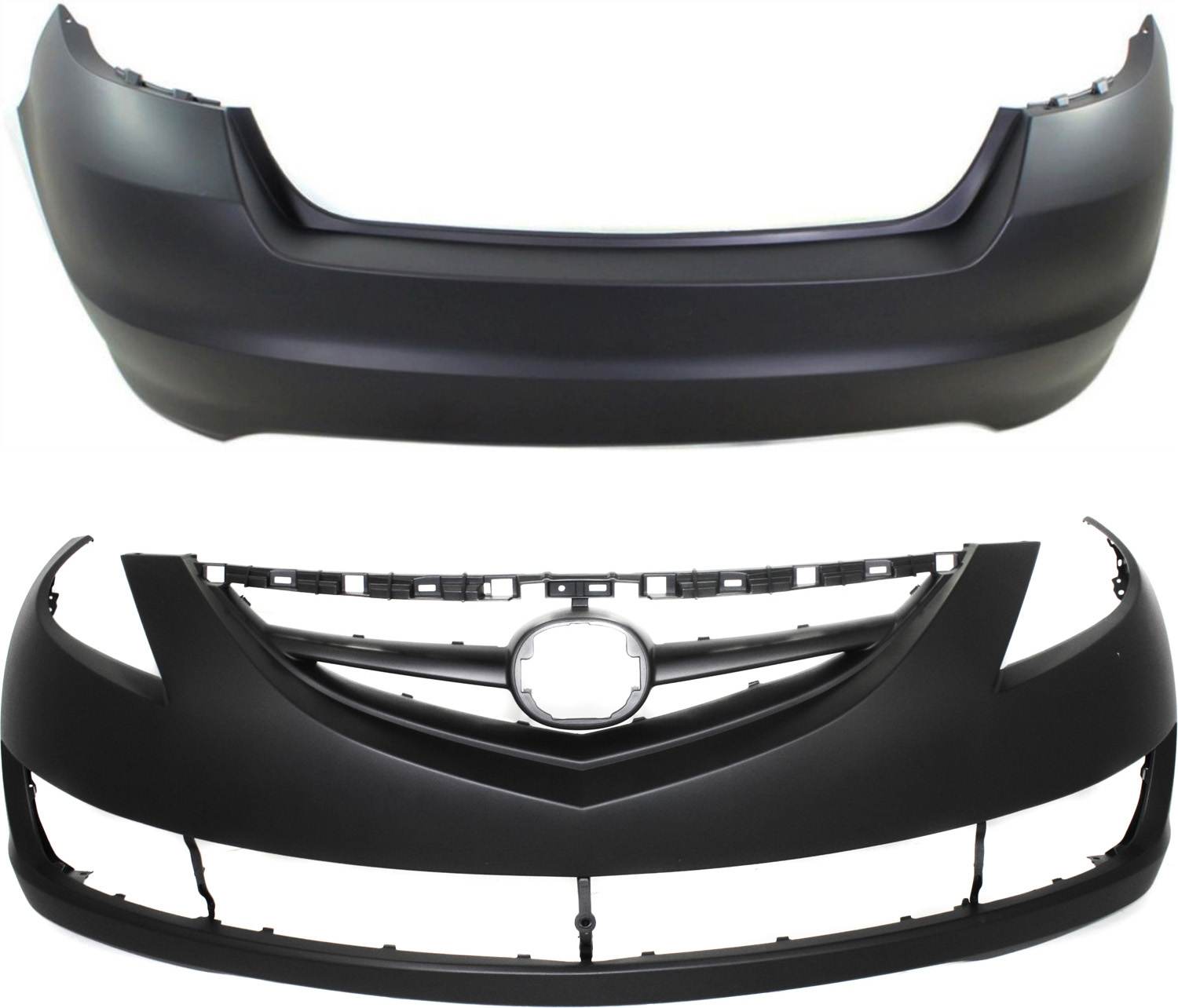 AM MAZDA 6-09-12 FRONT AND REAR BUMPER COVER Primed 2.5L Eng SKU SET REPM010323P 2 Partslink MA1000222 MA1100195 OEM GSYL50031CBB GSYL50221BBB