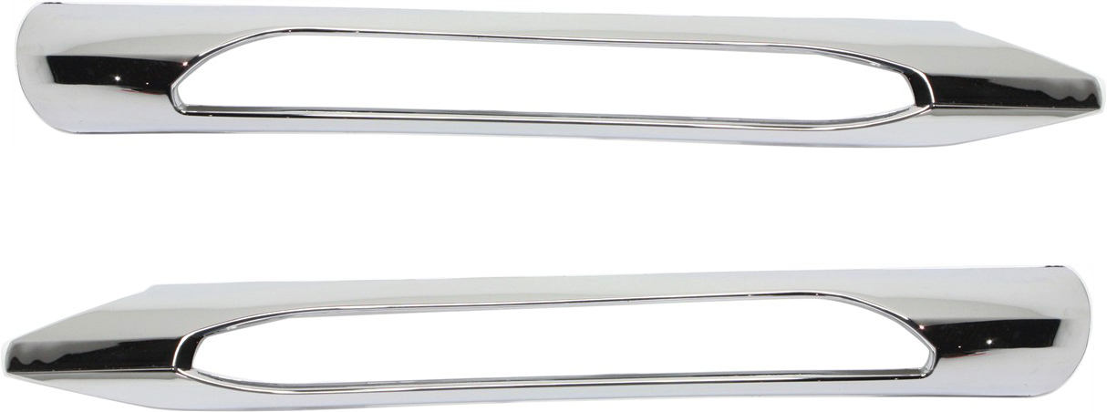 AM C CLASS 12-15 FRONT BUMPER MOLDING RH AND LH Chrome Plastic w AMG Pkg Coupe Sedan 12-14 SKU SET REPM015519 Partslink MB1033100 MB1032100 OEM 2048853074-2048852974
