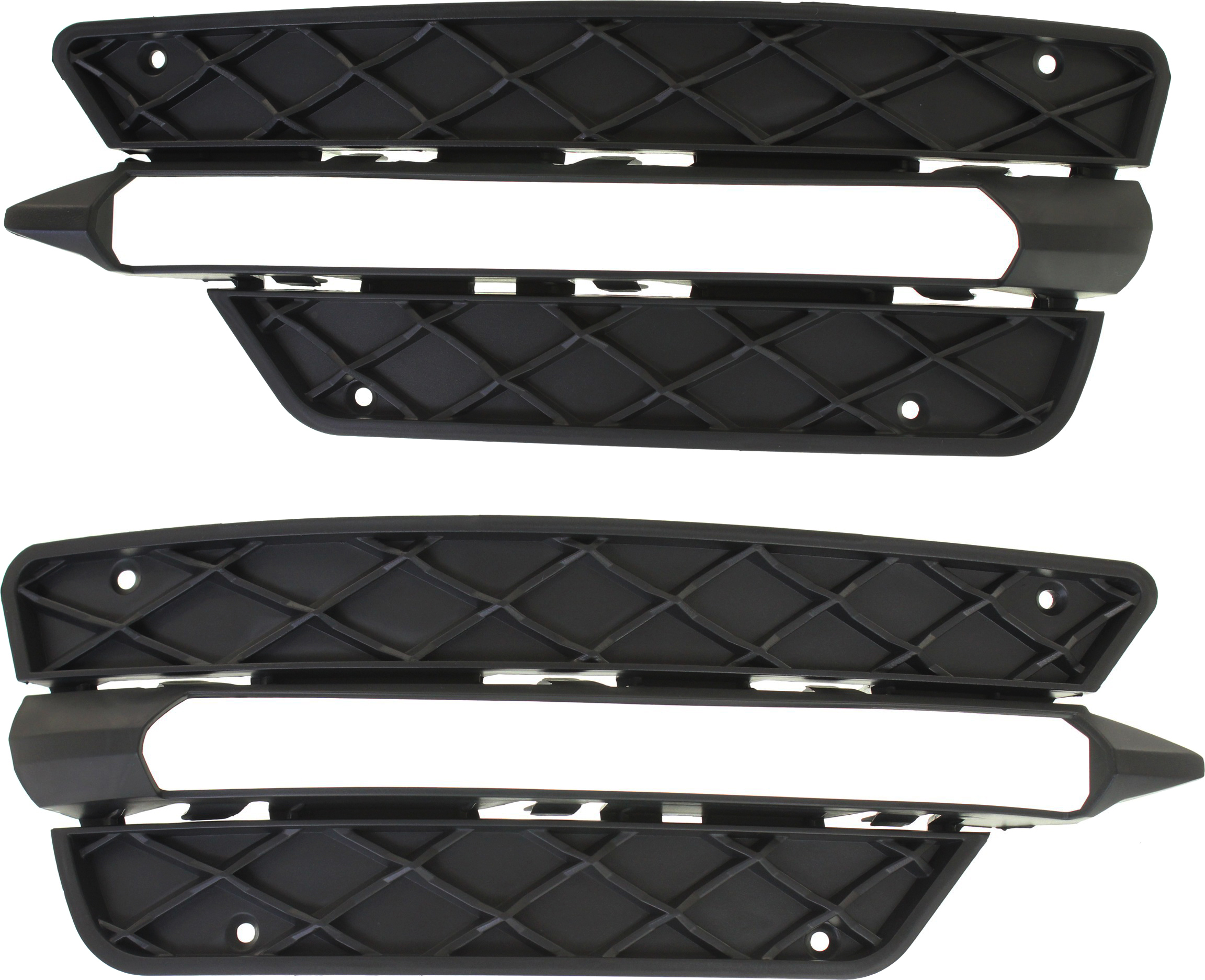 AM C CLASS 12-15 FRONT BUMPER GRILLE RH and LH Outer w Sport and Light Pkg. SKU SET REPM015521 Partslink MB1039126 MB1038126 OEM 2048851453-2048851353