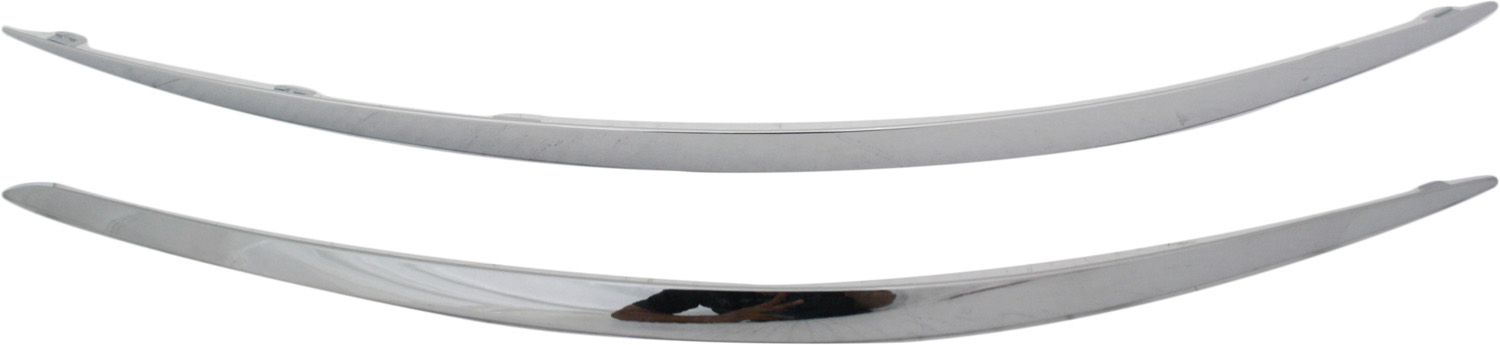 AM E CLASS 07-09 FRONT BUMPER MOLDING RH AND LH Impact Strip Chrome Sedan Wagon SKU SET REPM016101 Partslink MB1059115 MB1058115 OEM 2118852421-2118852321
