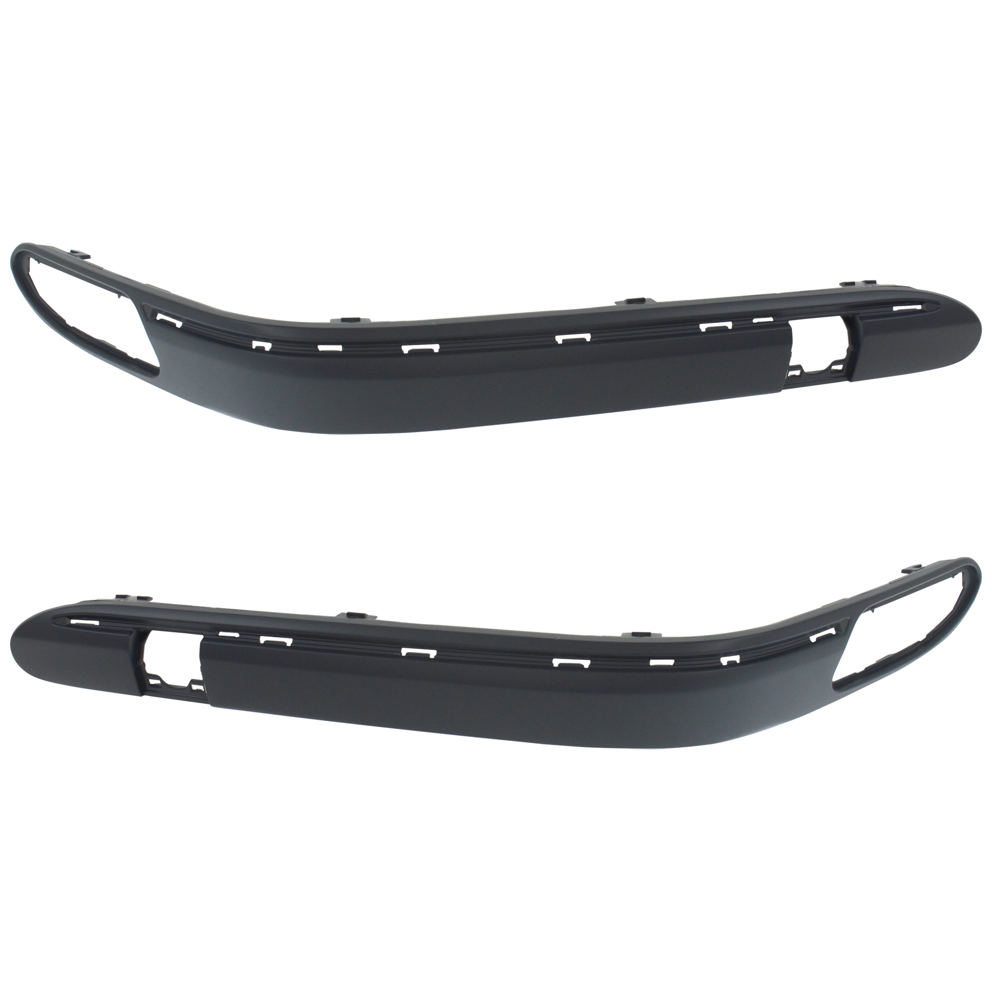 AM C CLASS 01-07 FRONT BUMPER MOLDING RH AND LH Primed Sedan w o Parktronic w Avantgarde and Elegance Pkg SKU SET REPM016107 Partslink MB1059104 MB1058104 OEM 2038852221-2038852121