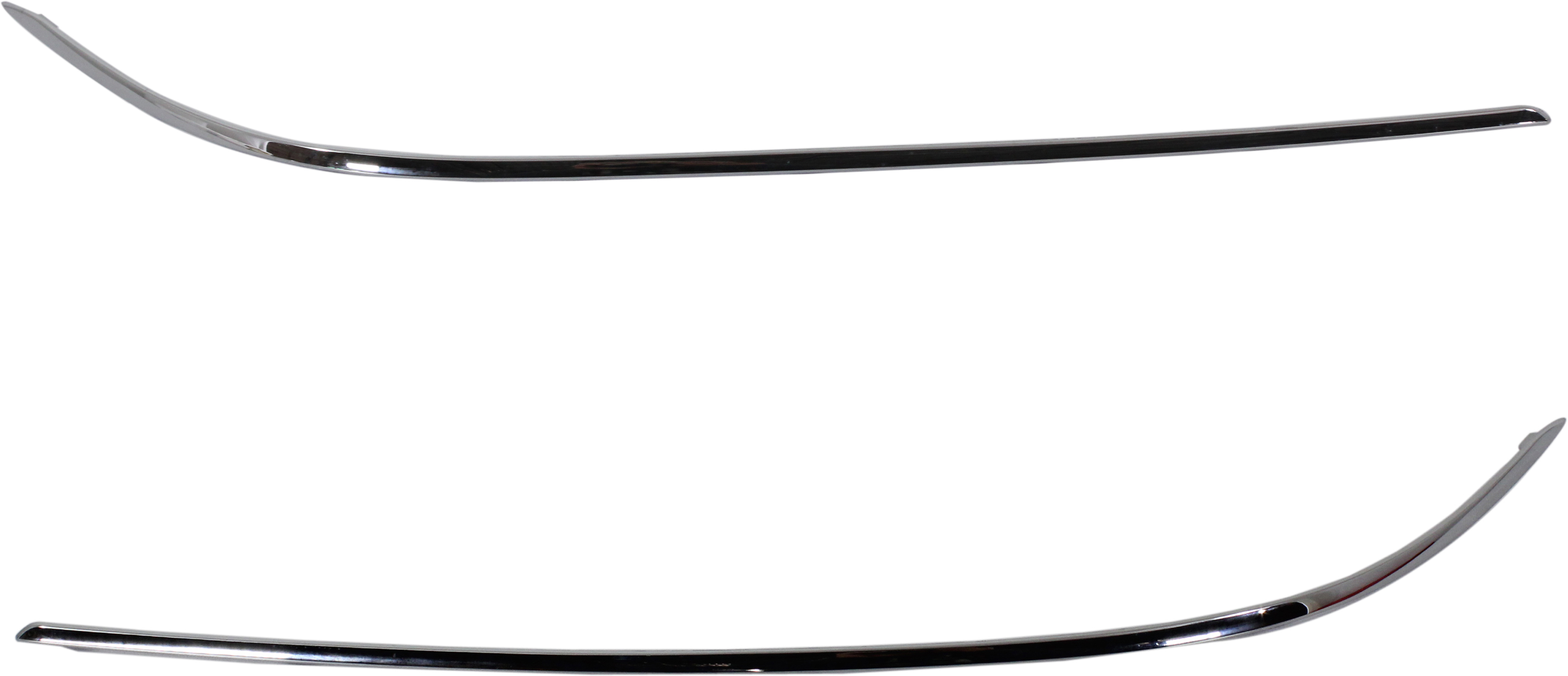 AM E CLASS 10-13 FRONT BUMPER MOLDING RH AND LH Outer Chrome w o AMG Styling Pkg. Sedan Wagon SKU SET REPM016117 Partslink MB1058119 MB1059119 OEM 2128850321-2128850421