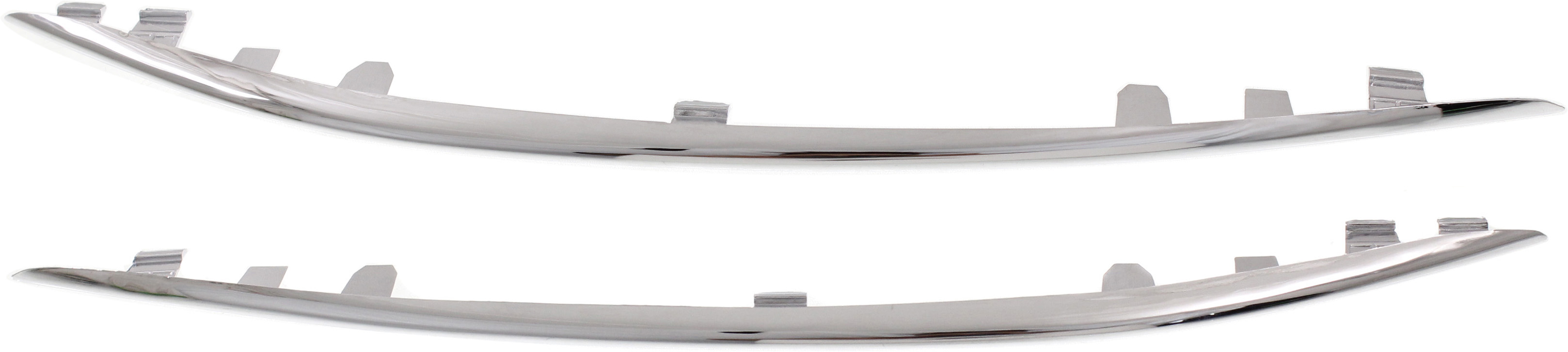 AM C300-15-18 FRONT BUMPER MOLDING RH AND LH Outer Lower Chr w o AMG Pkg. and Luxury Pkg. Sedan SKU SET REPM016149 Partslink MB1047130 MB1046130 OEM 2058851274-2058851174