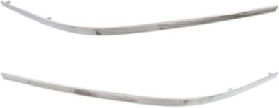 AM E CLASS 10-13 FRONT BUMPER MOLDING RH AND LH Outer Chrome w o AMG Styling Pkg. Coupe Conv SKU SET REPM020301 Partslink MB1047115 MB1046115 OEM 2078852021-2078851921