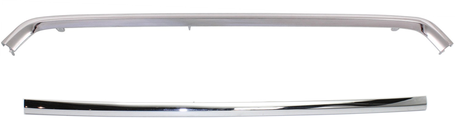 AM OUTLANDER SPORT RVR 11-12 GRILLE MOLDING Upper and Lower Garnish Chrome SKU SET REPM070901-2 Partslink MI1044100 MI1044101 OEM 6400C961-6400C962