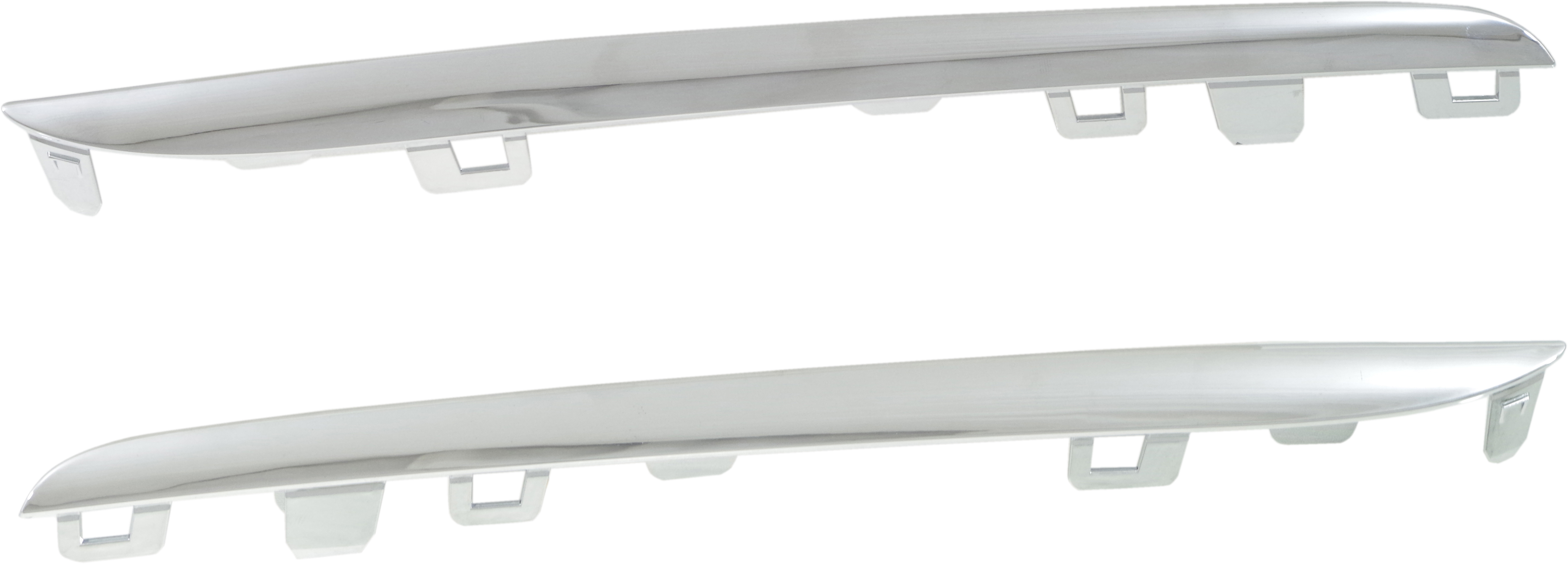 AM C300-15-18 C400-15-15 GRILLE MOLDING UPPER RH AND LH Chrome w o Luxury Pkg. Sedan CAPA SKU SET REPM070907Q Partslink MB1213103C MB1212103C OEM 2058880373-2058880173