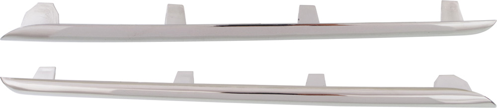AM E CLASS 14-16 GRILLE MOLDING RH AND LH Lower Chrome w AMG Styling Pkg. Sedan Wagon SKU SET REPM071503 Partslink MB1215100 MB1214100 OEM 2128852621-2128852521