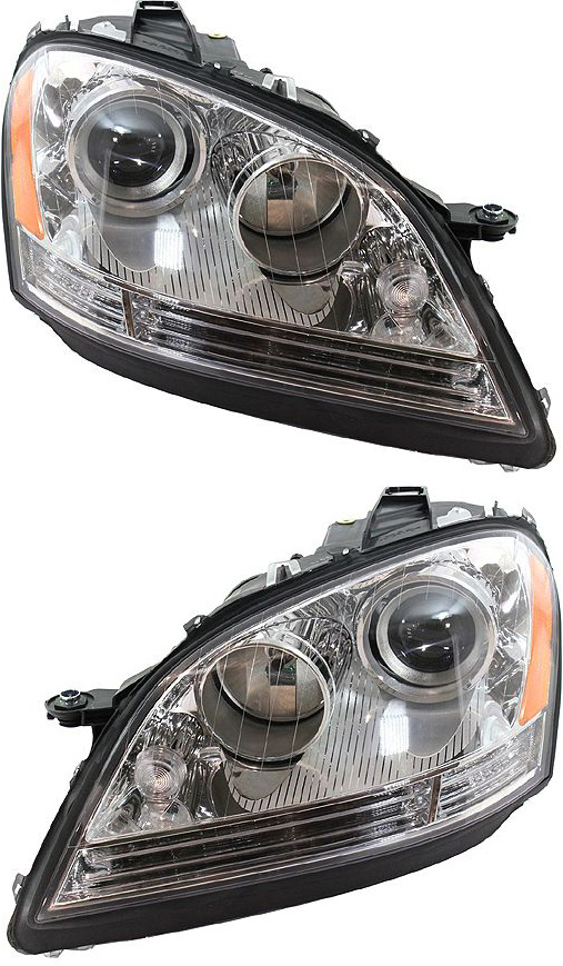 AM ML CLASS 06-08 HEAD LAMP RH AND LH Assembly STD Type Halogen 08-08 w Amber Reflector SKU SET REPM100119 OEM 1648204561-164820456164-164820