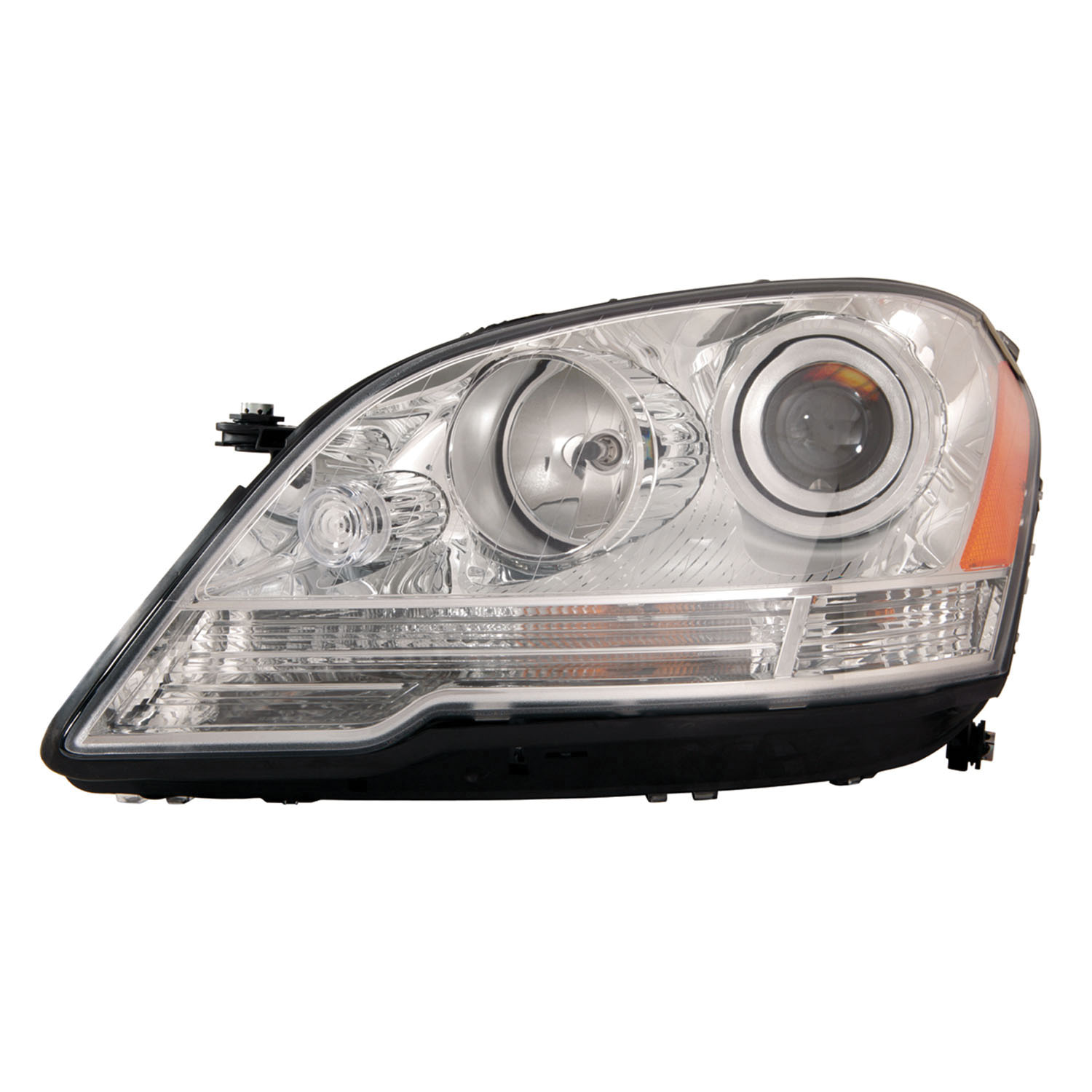 AM ML CLASS 08-11 HEAD LAMP RH AND LH Assembly Halogen 08-08 w White Reflector CAPA SKU SET REPM100137Q Partslink MB2502171C MB2503171C OEM 1648202359-1648202459