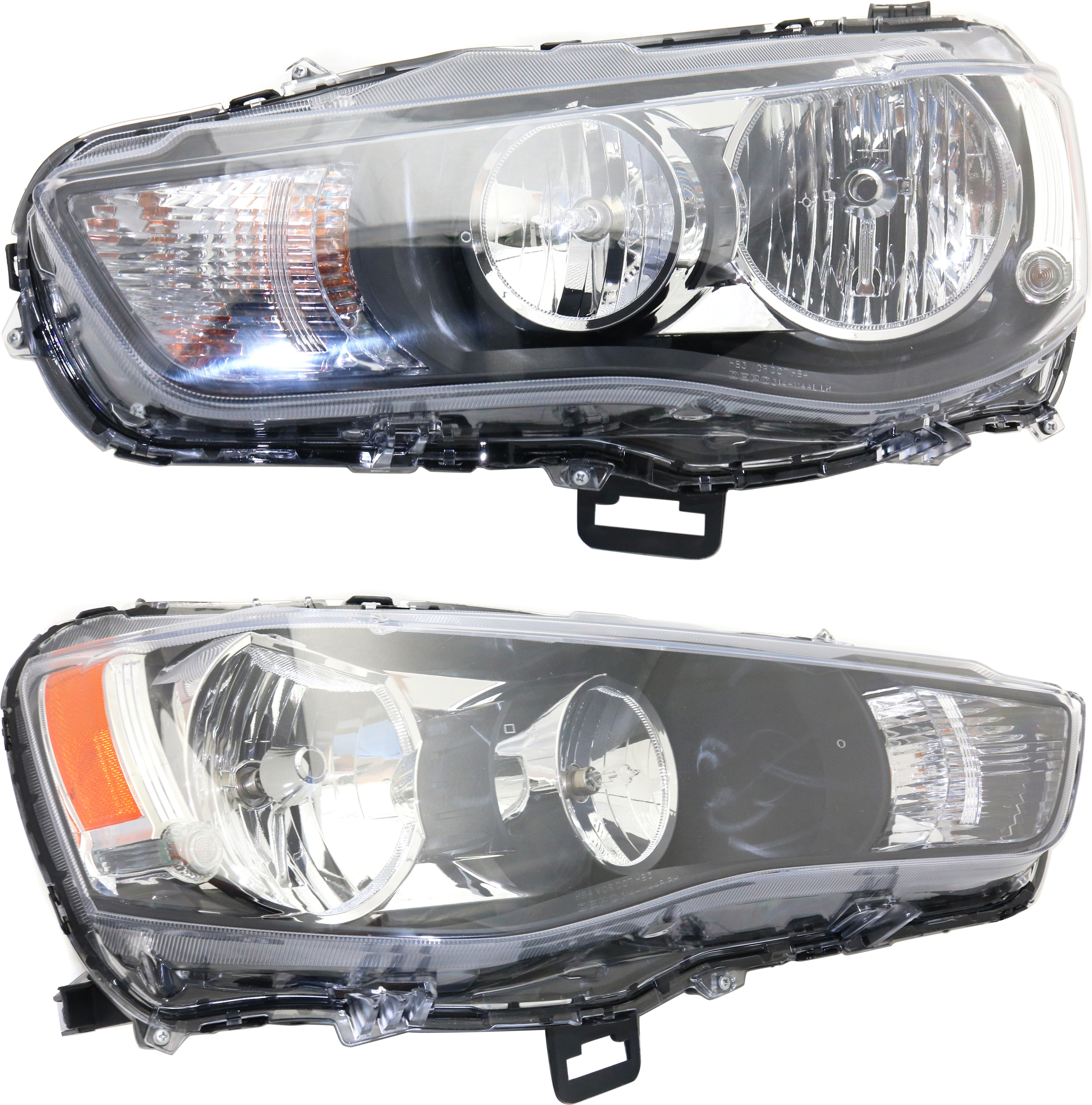 AM OUTLANDER 10-13 HEAD LAMP RH AND LH Assembly Halogen CAPA SKU SET REPM100169Q Partslink MI2503157C MI2502157C OEM 8301C418-8301C417