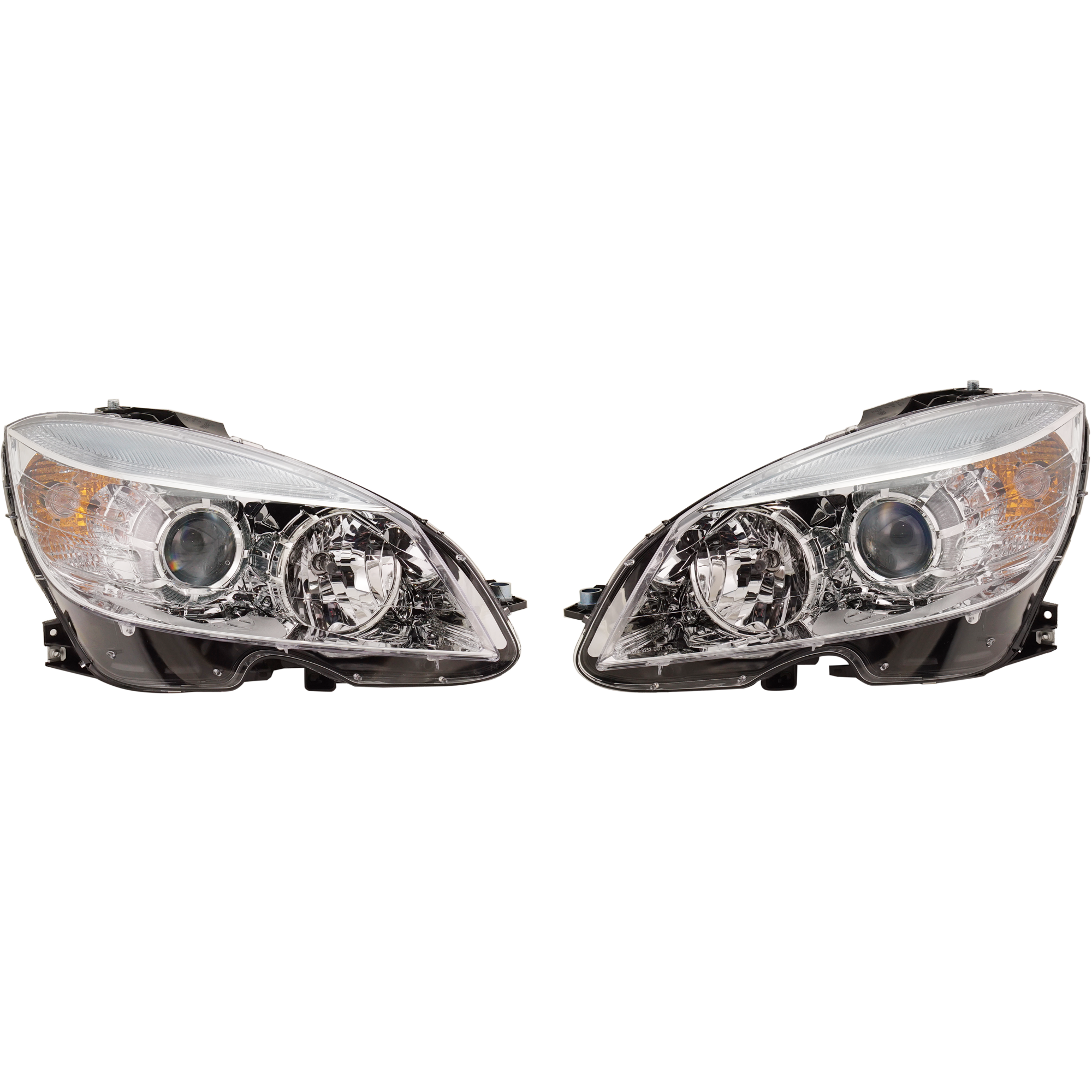 AM C CLASS 08-11 HEAD LAMP RH AND LH Assembly Halogen CAPA SKU SET REPM100179Q Partslink MB2503163C MB2502163C OEM 2049065603-2049065503