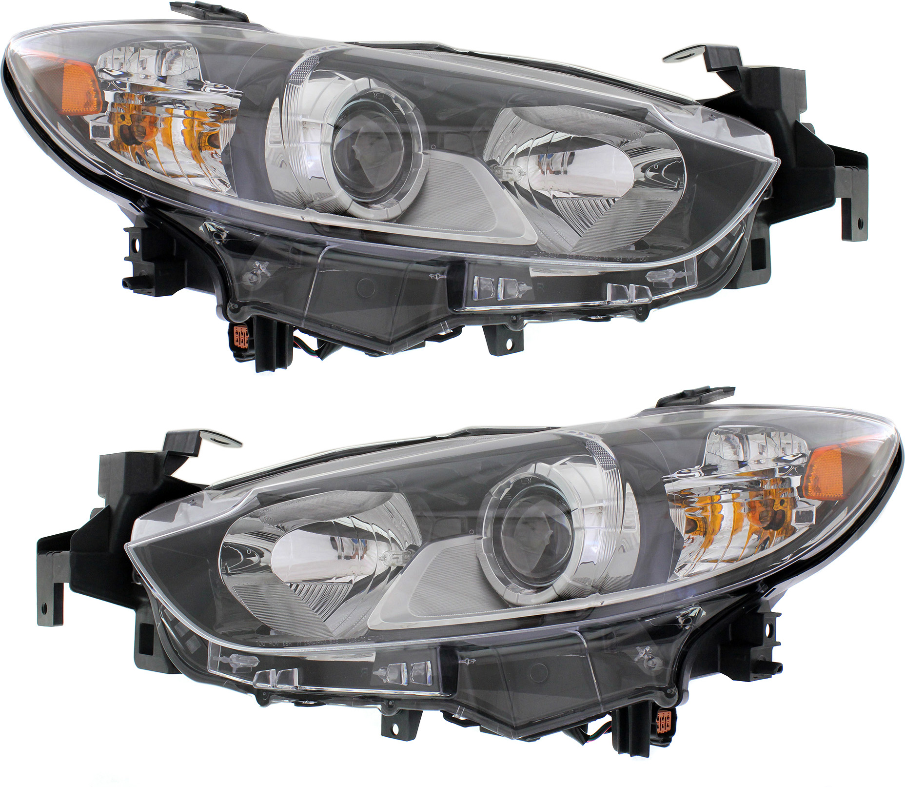 AM MAZDA 6-14-17 HEAD LAMP RH AND LH Assembly Halogen Sport Model SKU SET REPM100187 Partslink MA2518160 MA2519160 OEM GMP2510K0 PFM GMP2510L0 PFM