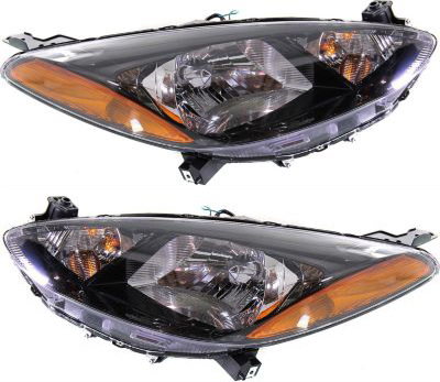 AM MAZDA 2-11-14 HEAD LAMP RH AND LH Assembly Halogen SKU SET REPM100305 OEM DR61510K0D DR61510L0D