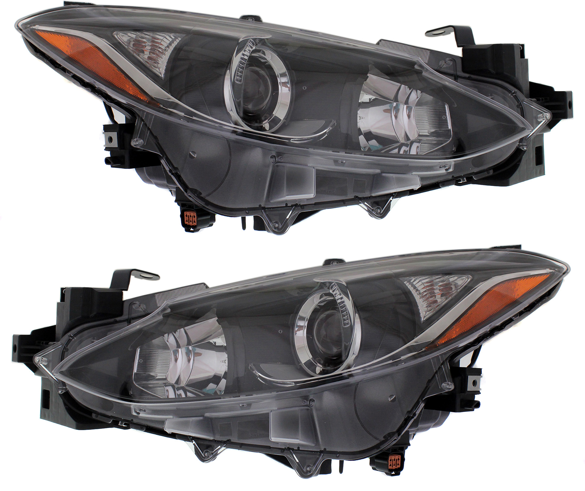 AM MAZDA 3-14-16 HEAD LAMP RH AND LH Assembly Halogen Hatchback Sedan SKU SET REPM100319 Partslink MA2503144 MA2502144 OEM BPW1510K0 BPW1510L0