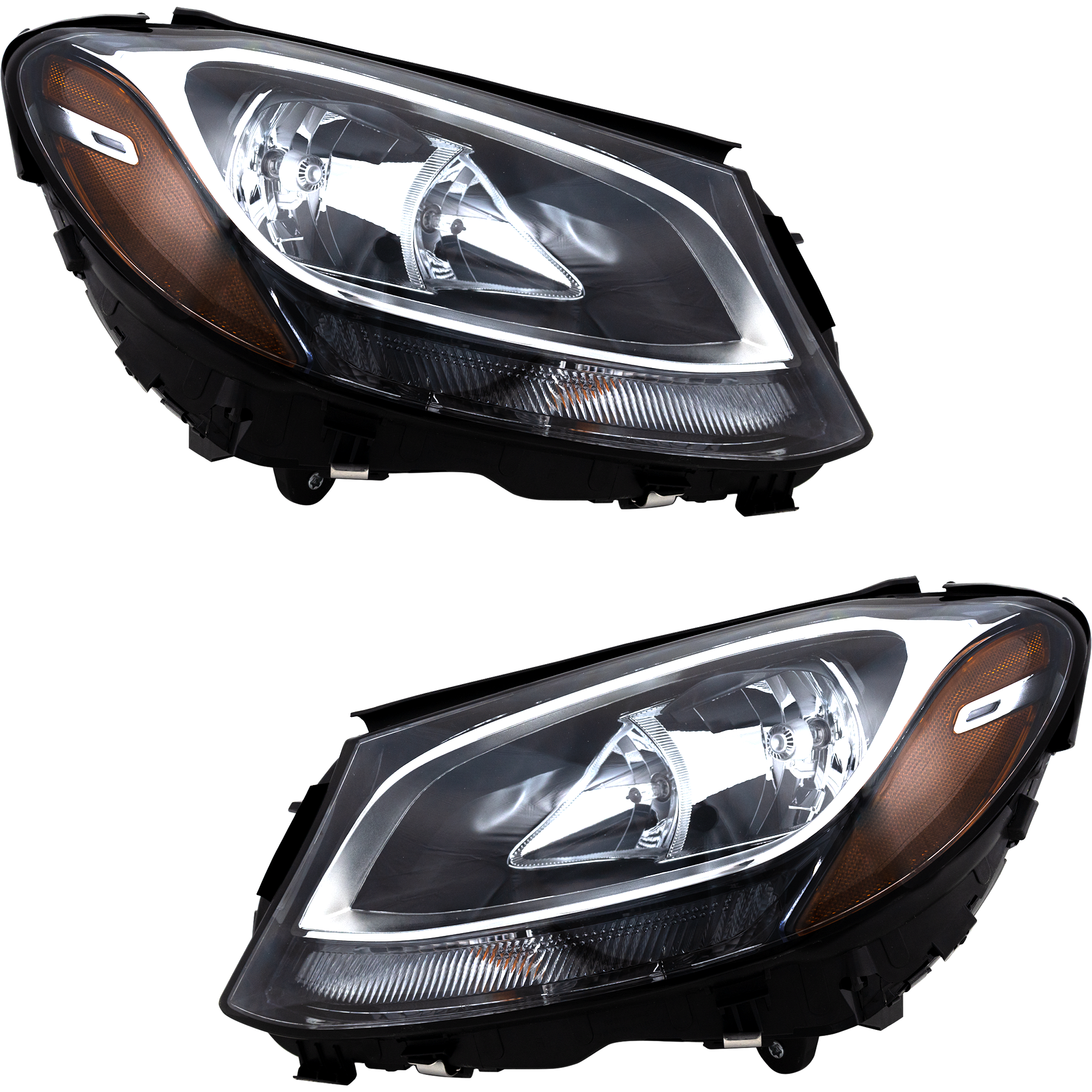 AM C CLASS 15-18 HEAD LAMP RH AND LH Assembly Halogen Sedan SKU SET REPM100323 Partslink MB2503220 MB2502220 OEM 205906720264-2059067202-205906