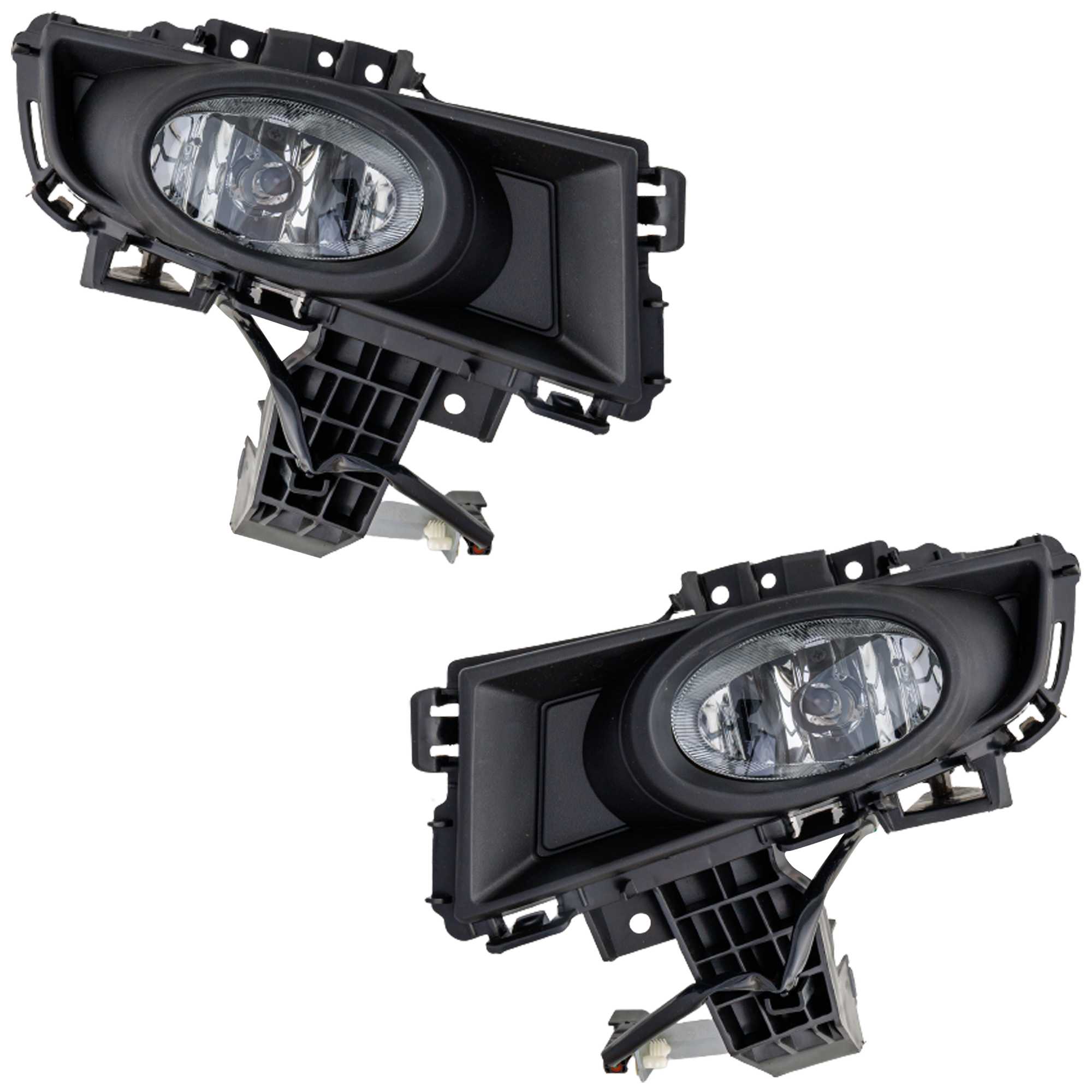 AM MAZDA 3-07-09 FRONT FOG LAMP RH AND LH Assembly Halogen Sedan Standard Type CAPA SKU SET REPM107517Q Partslink MA2592115C MA2593115C OEM BAN751680B BAN751690B