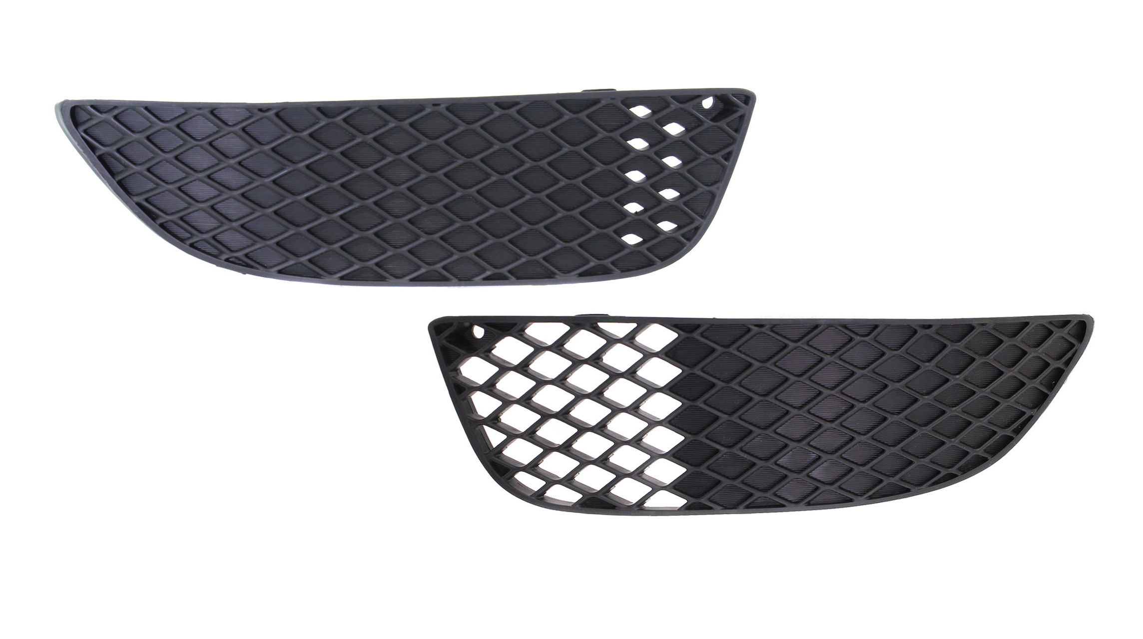 AM LANCER 08-15 FRONT FOG LAMP COVER RH AND LH Textured Black w o fog light hole w Standard Type Bumper SKU SET REPM107525 Partslink MI1039108 MI1038108 OEM 7450A224-7450A223