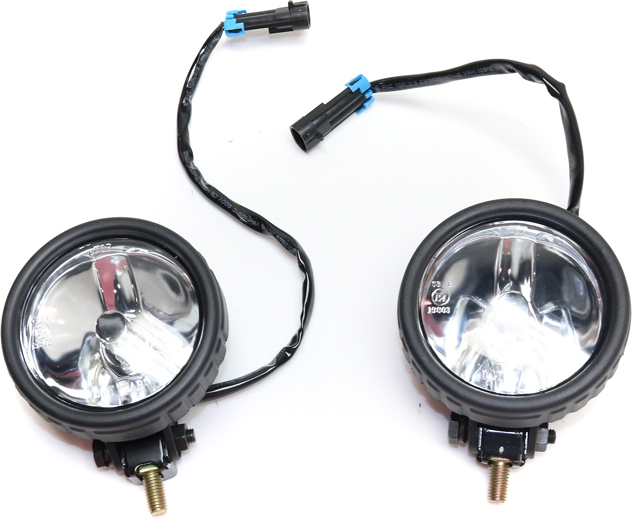 AM ML CLASS 98-05 FRONT FOG LAMP RH AND LH Assembly Halogen Clear Lens Round Type SKU SET REPM107909-2 OEM 1638200656