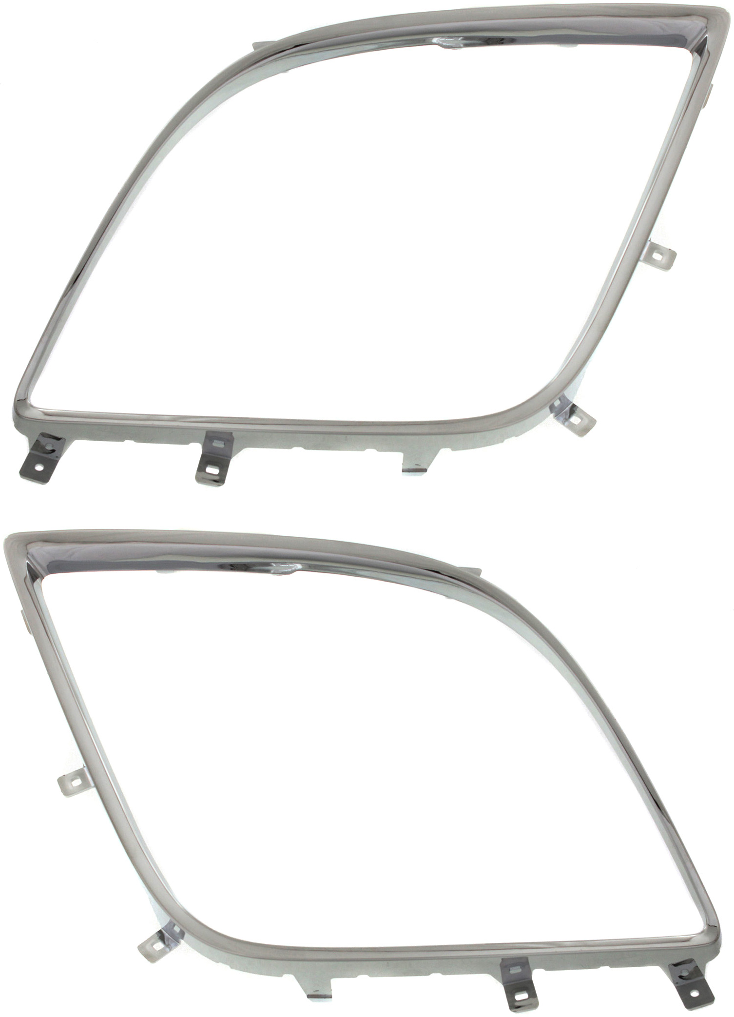 AM CX 7-10-12 FRONT FOG LAMP MOLDING RH AND LH Chrome Fog Light Seal Cover SKU SET REPM108001 Partslink MA1039120 MA1038120 OEM EH4550C12C EH4550C22C