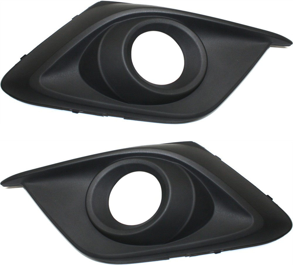 AM MAZDA 3-14-16 FRONT FOG LAMP MOLDING RH AND LH Textured Black Hatchback Sedan SKU SET REPM108009 Partslink MA1039123 MA1038123 OEM BHR150C11A BHR150C21A