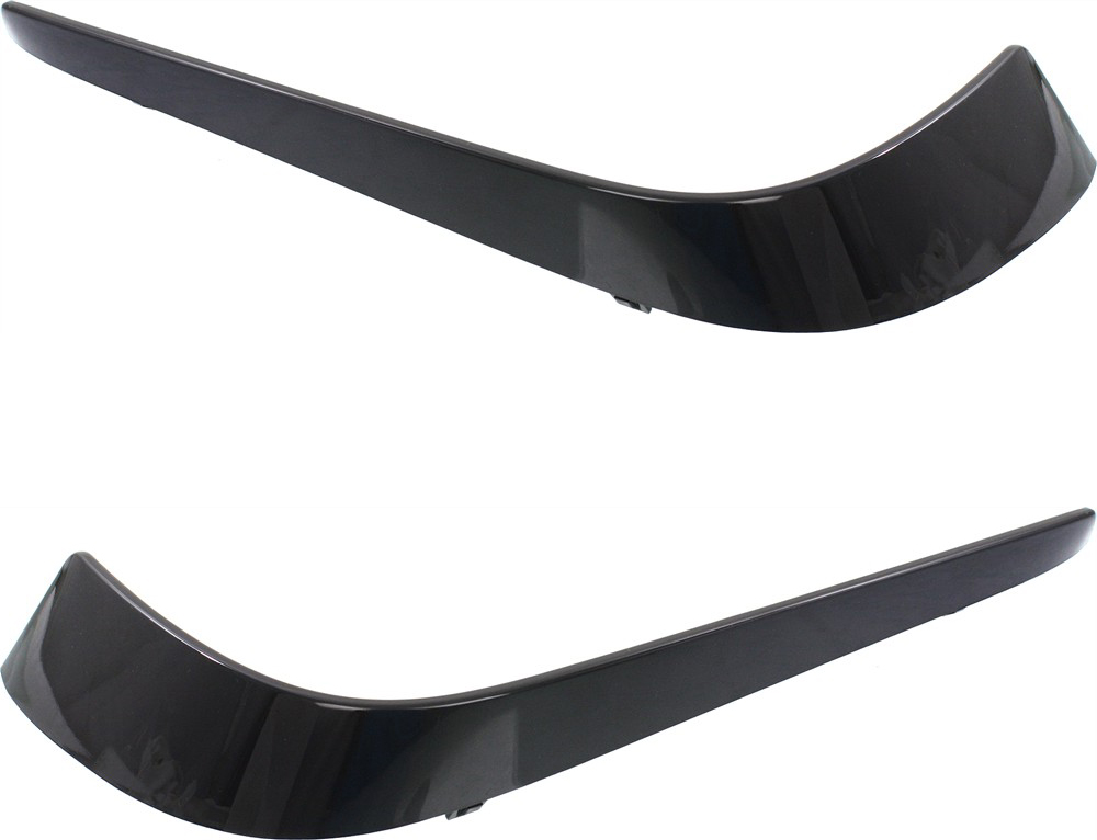 AM E63 AMG 14-16 FRONT FOG LAMP MOLDING RH AND LH Black SKU SET REPM108013 Partslink MB1047114 MB1046114 OEM 2128854438-2128854338