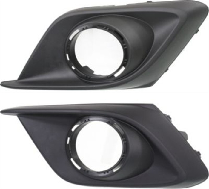 AM MAZDA 3-14-16 FRONT FOG LAMP MOLDING RH AND LH Black Hatchback Sedan For Models w Chrome Trim Ring SKU SET REPM108019 Partslink MA1039128 MA1038128 OEM BJE150C11A BJE150C21A