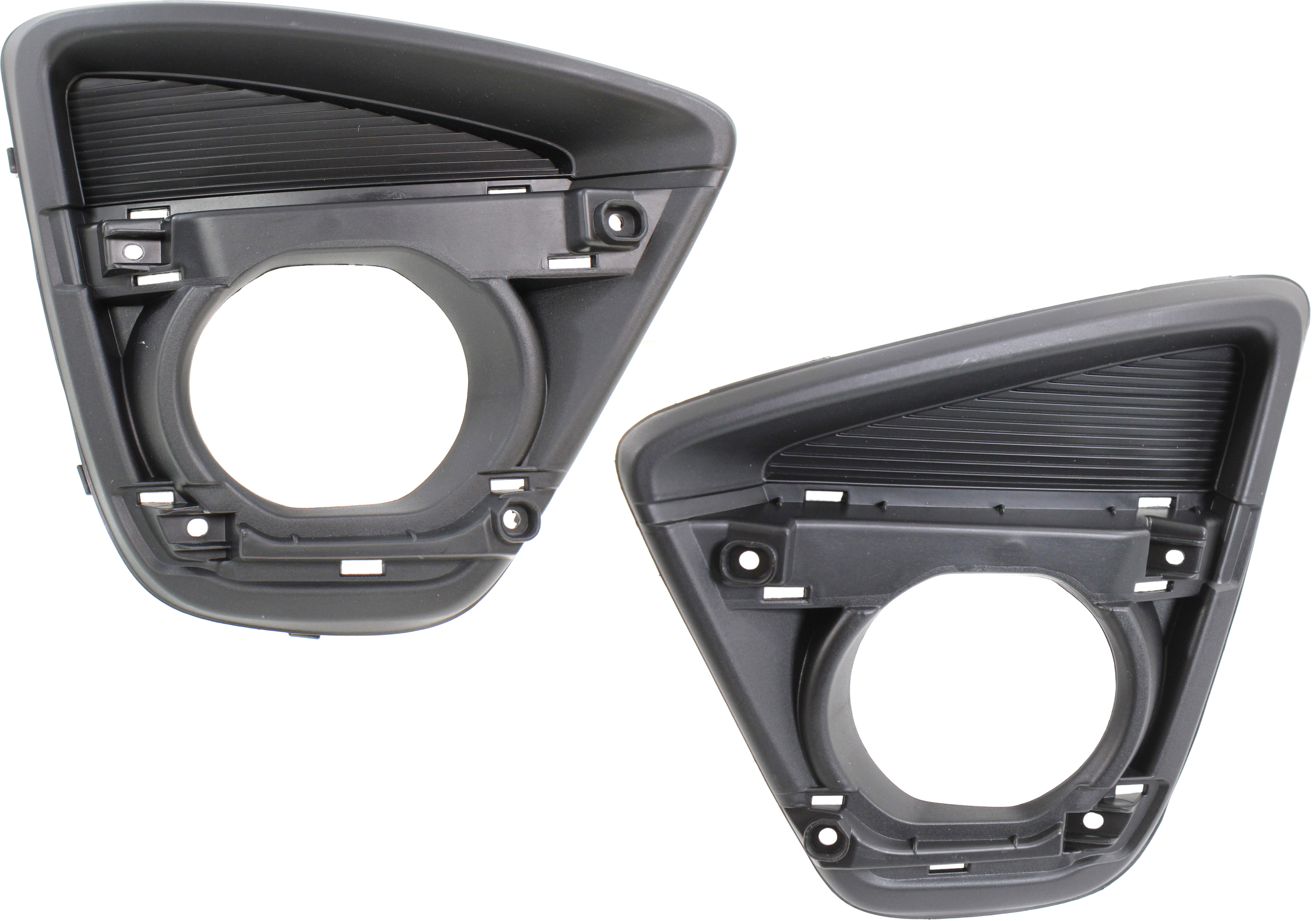 AM CX 5-16-16 FRONT FOG LAMP MOLDING RH AND LH Textured Black w Standard Type Fog Lights SKU SET REPM108209 Partslink MA1039132 MA1038132 OEM KA0J50C11A KA0J50C21A