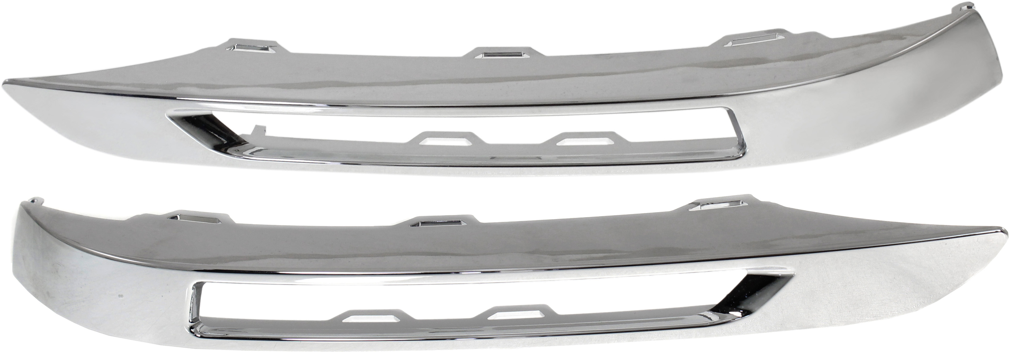 AM GLK250 GLK350-13-13 FRONT FOG LAMP MOLDING RH AND LH Chrome w o AMG Styling Package SKU SET REPM108215 Partslink MB1039175 MB1038175 OEM 2048853474-2048853374