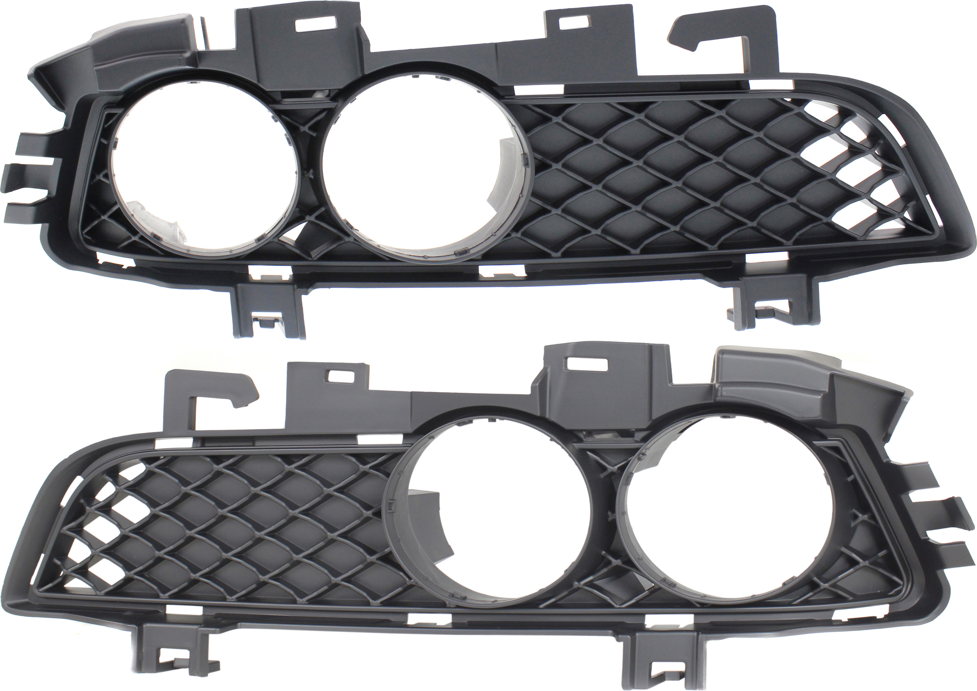 AM E CLASS 10-13 FRONT FOG LAMP MOLDING RH AND LH Primed w o AMG Pkg. and Cornering Lamps w DL Convertible Coupe SKU SET REPM108217 Partslink MB1039168 MB1038168 OEM 2078801005-2078800905